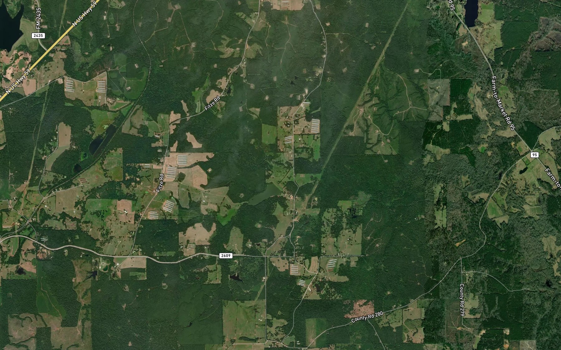 Satellite map of the Soil Conservation Service Site 21 Reservoir