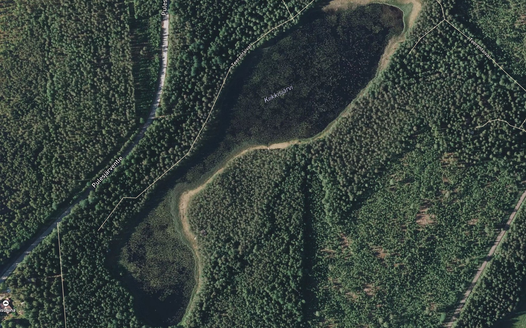 Satellite map of the Kiikkisjarvi
