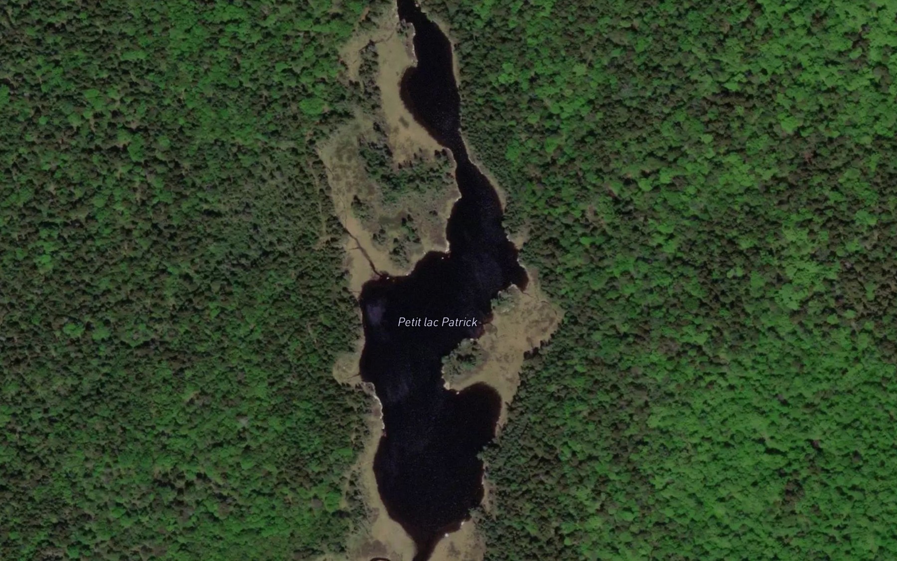Satellite map of the Petit lac Patrick