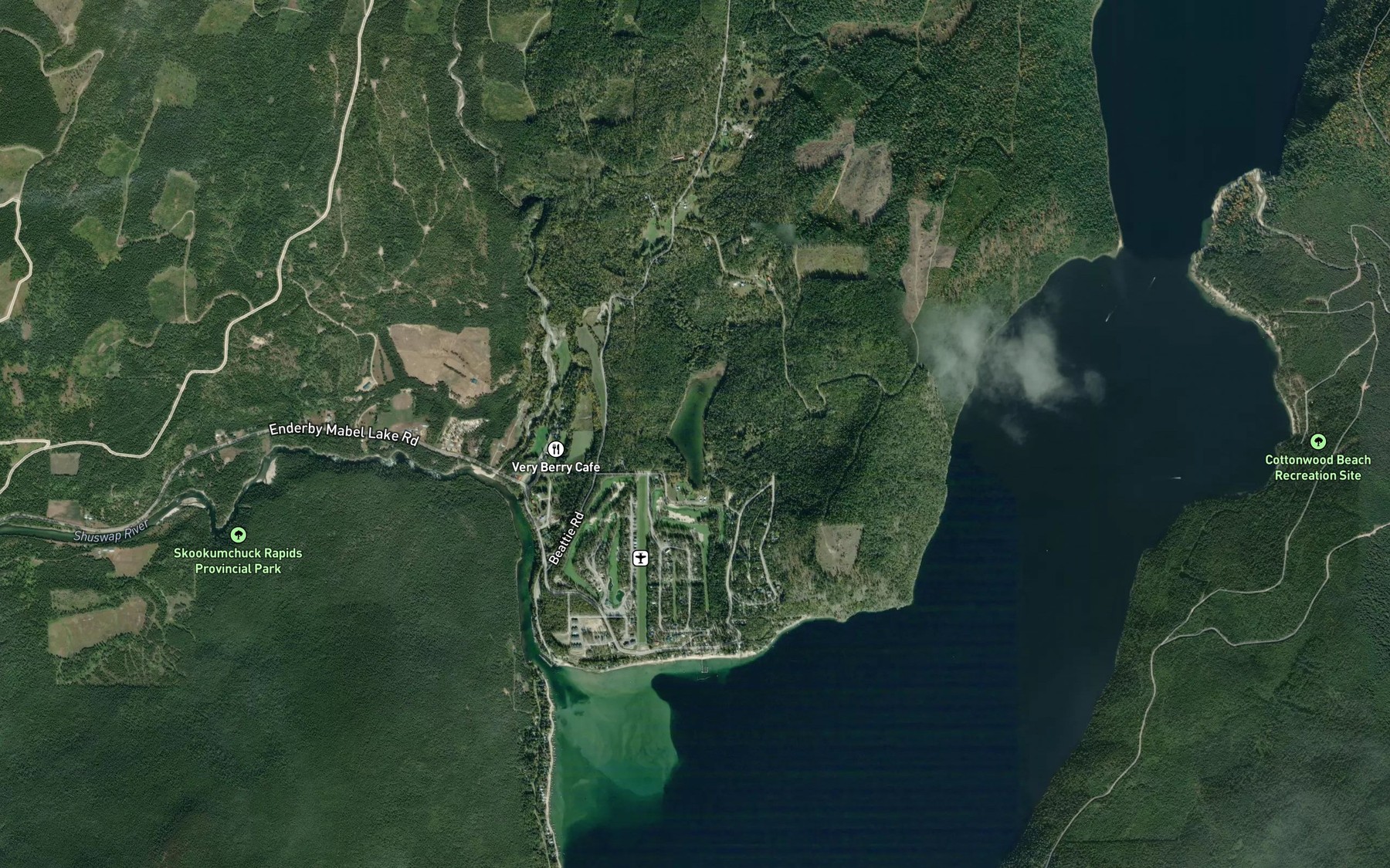 Satellite map of the Lusk Lake