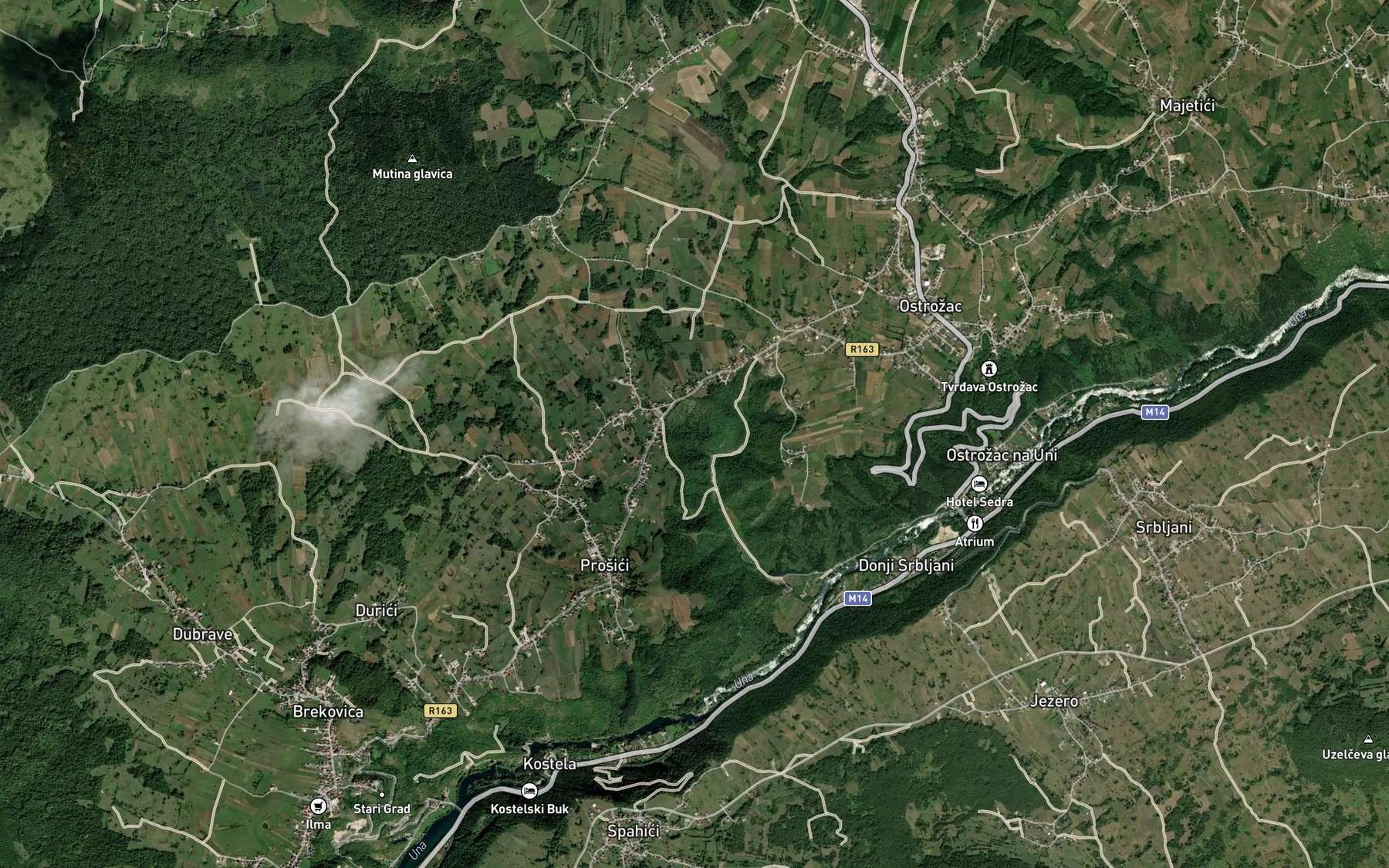 Satellite map of the Dobrenica