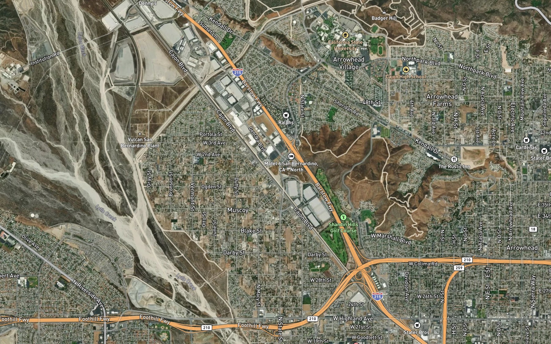 Satellite map of the Macy Basin
