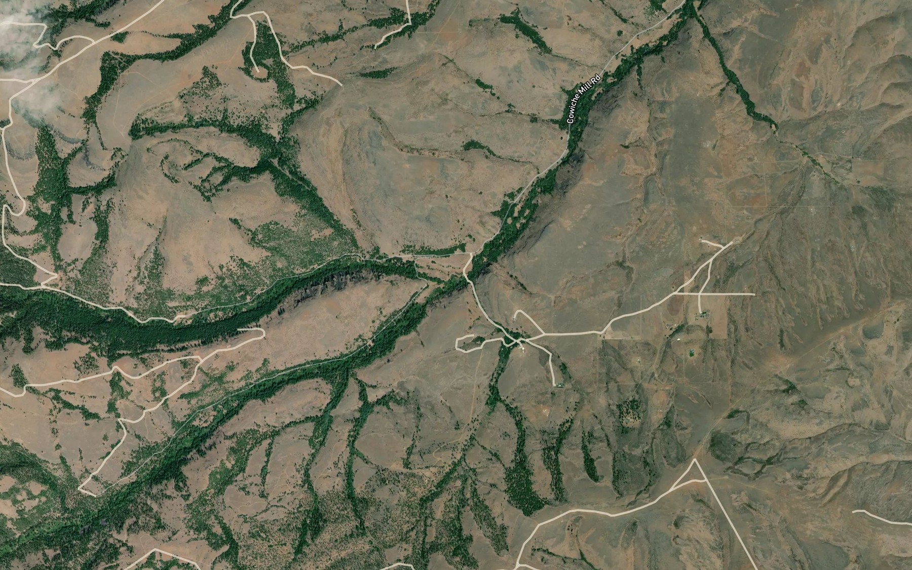 Satellite map of the Reynolds Creek