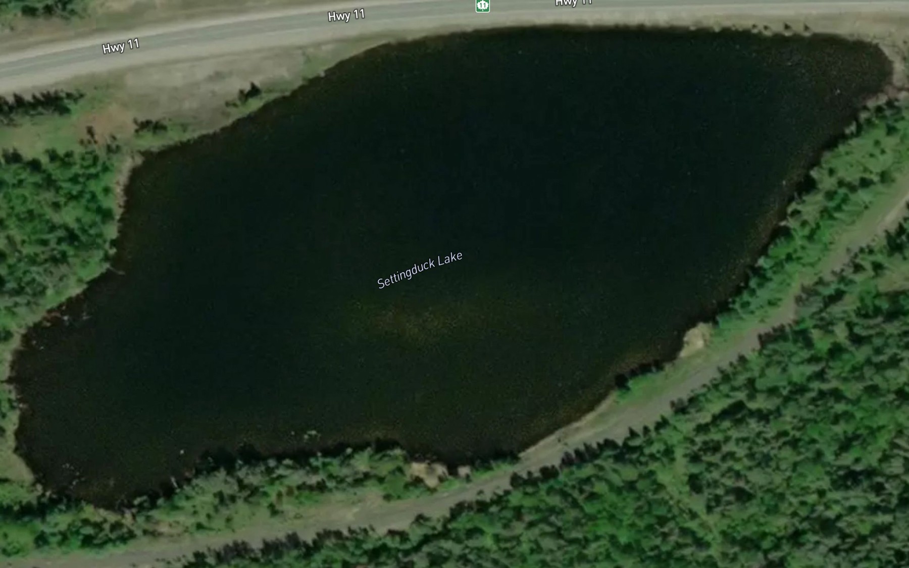 Satellite map of the Settingduck Lake