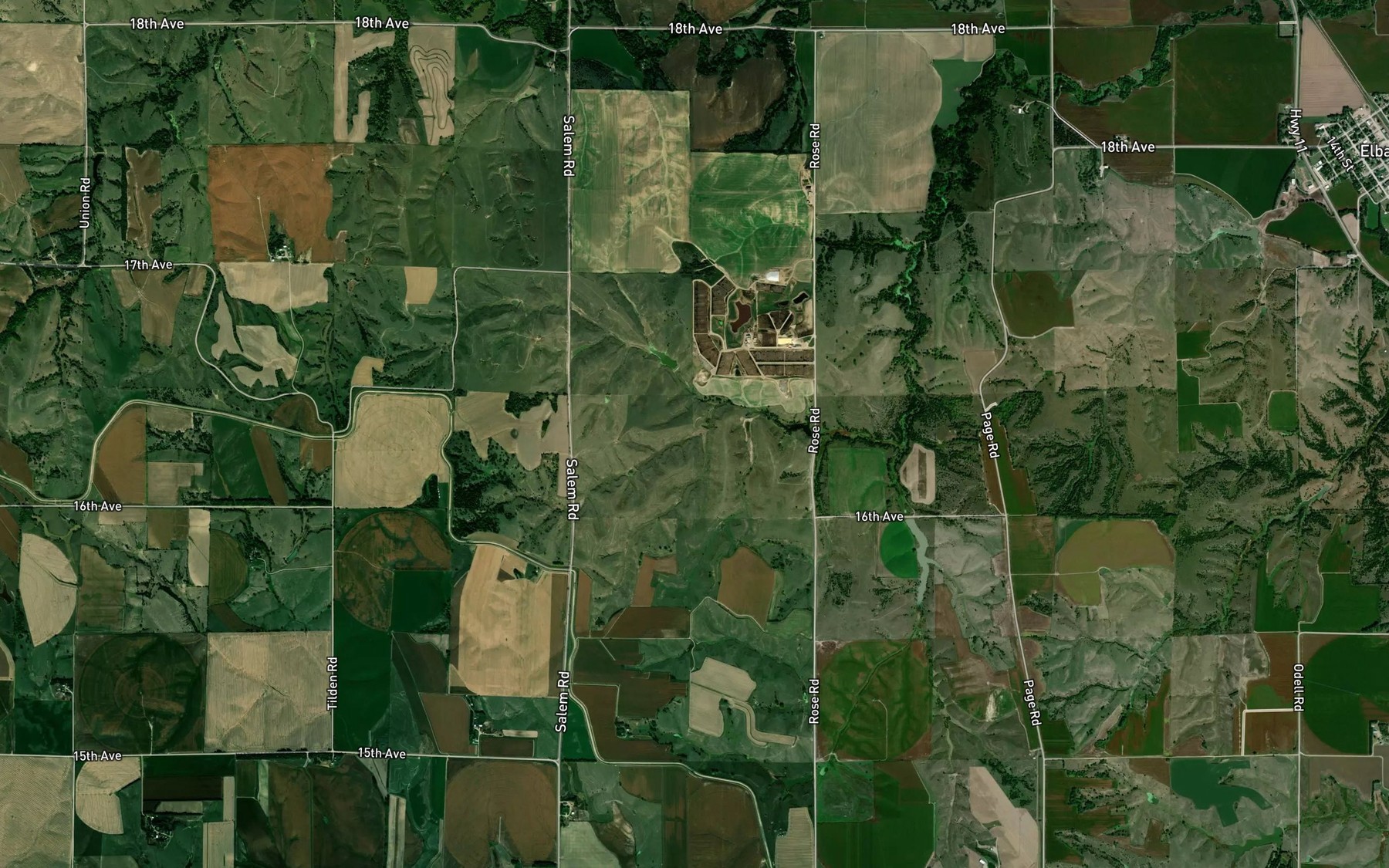 Satellite map of the Grade Stabilization Reservoir 2-3