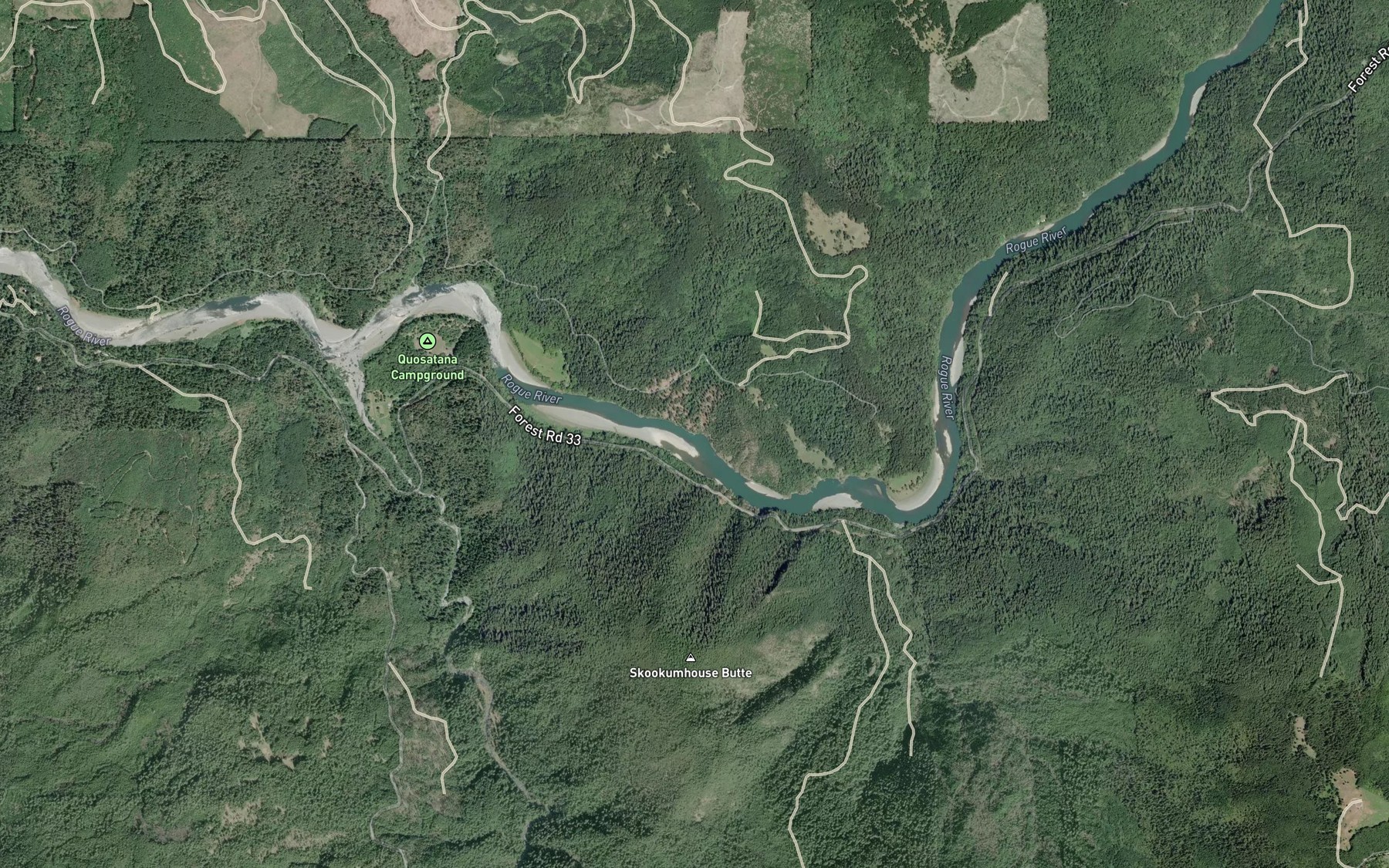 Satellite map of the Little Silver Creek