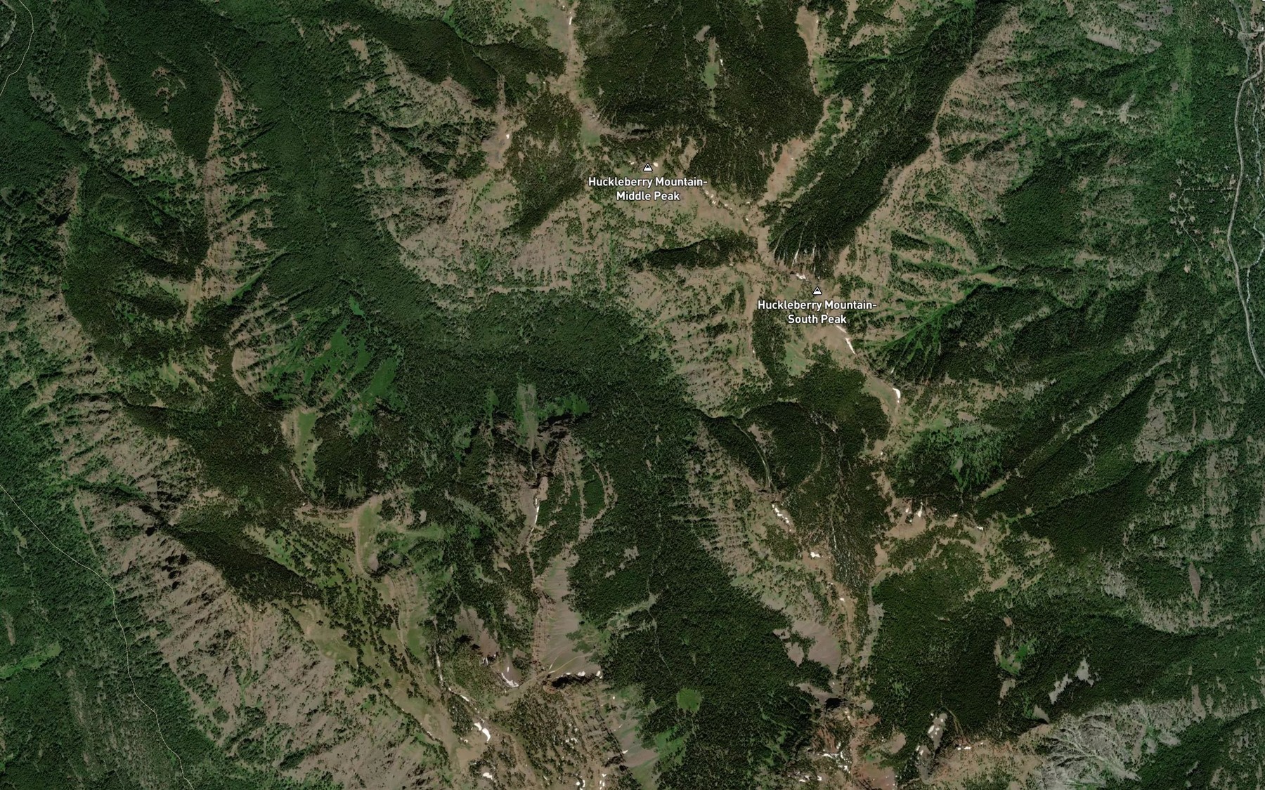 Satellite map of the McCubbin Creek