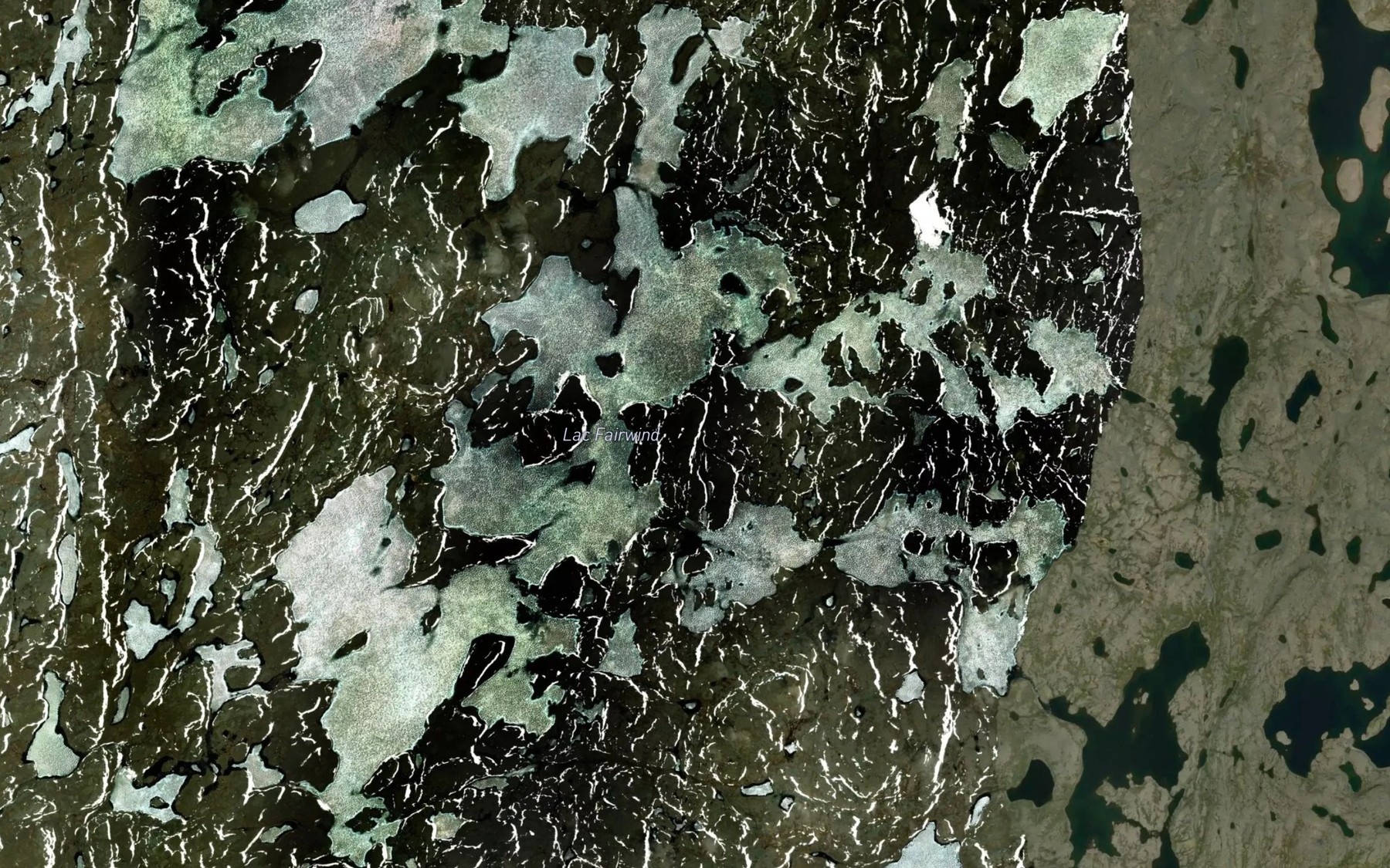 Satellite map of the Lac Fairwind
