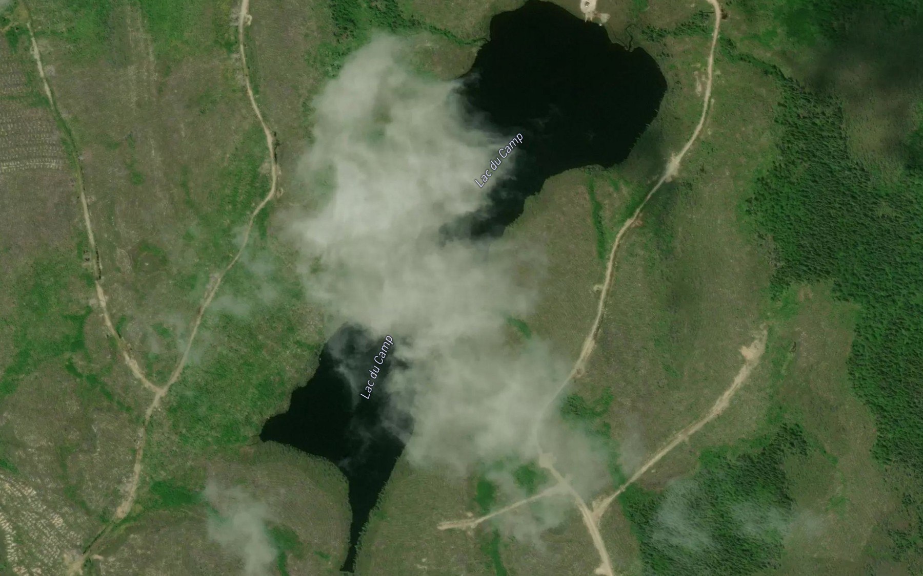 Satellite map of the Lac du Camp