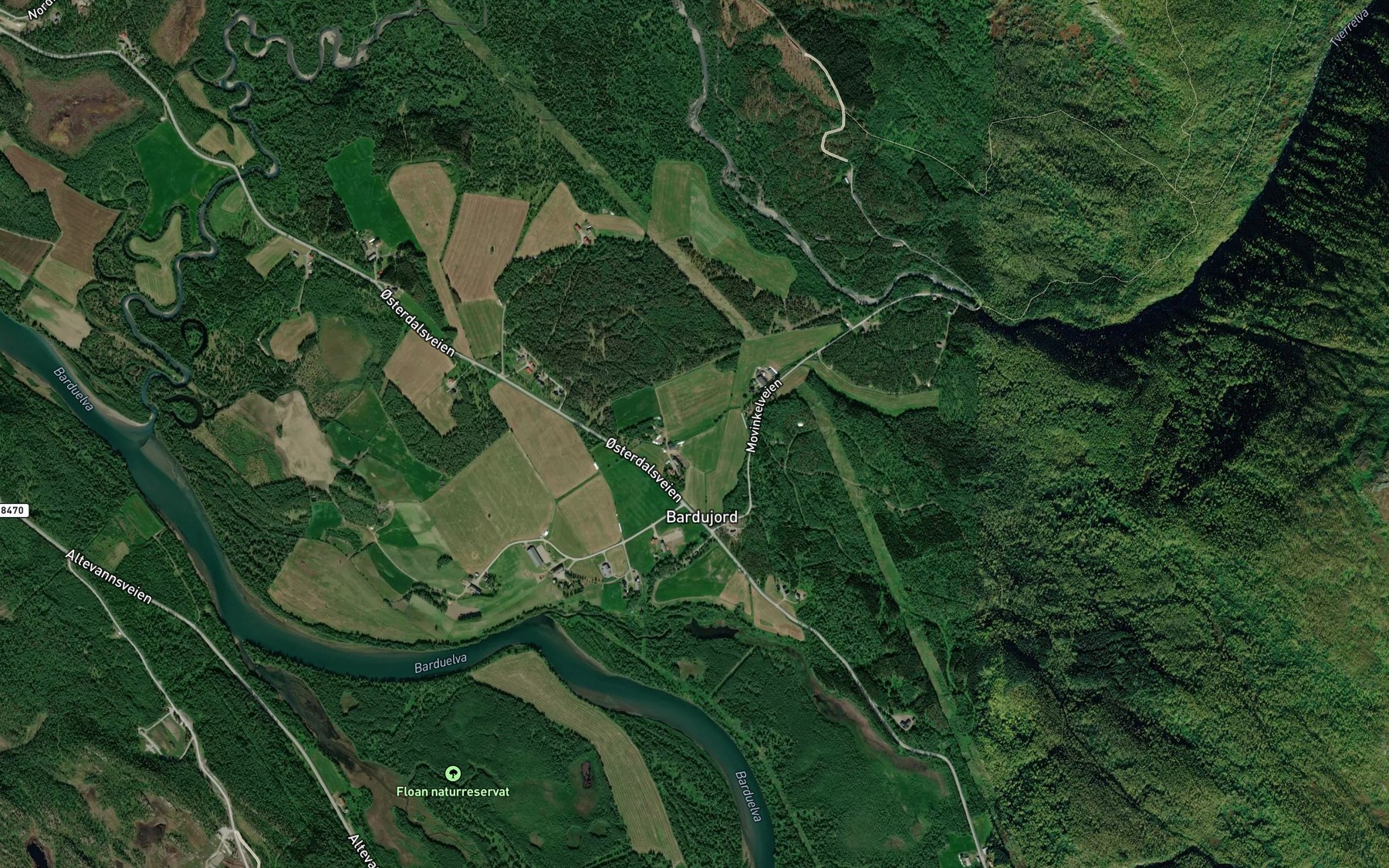 Satellite map of the Veslbubekken