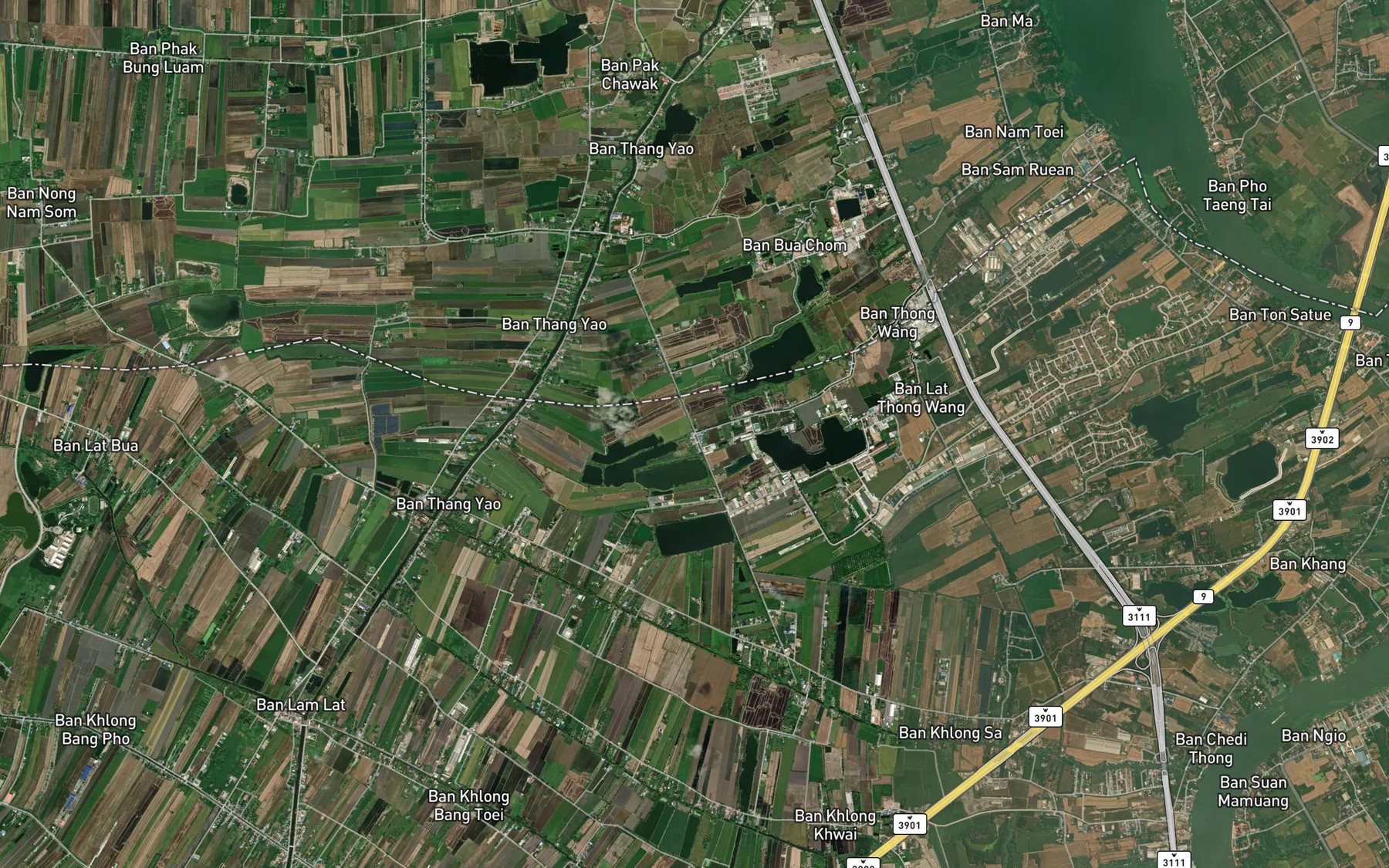 Satellite map of the Khlong Chek