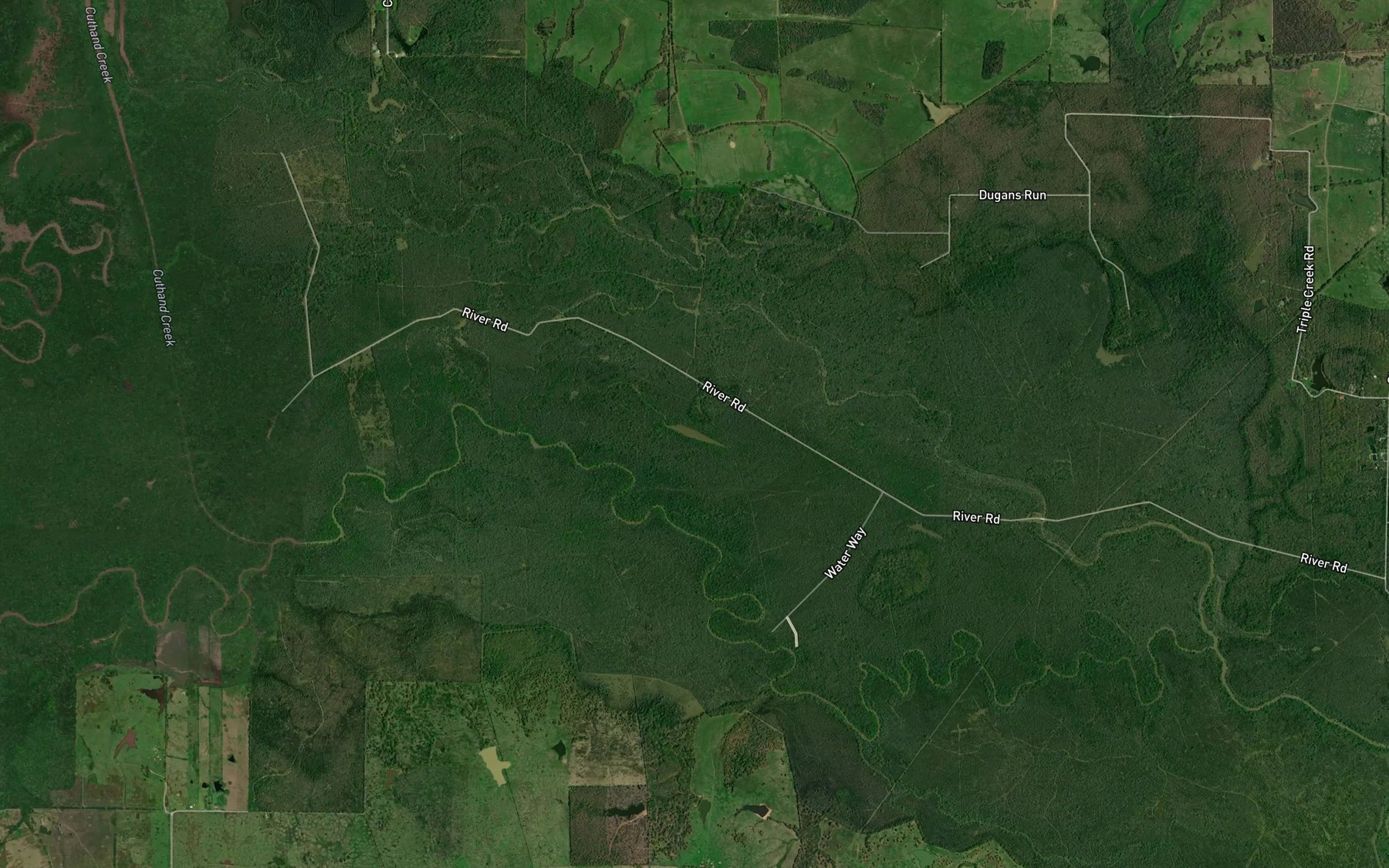 Satellite map of the Hardison Lake