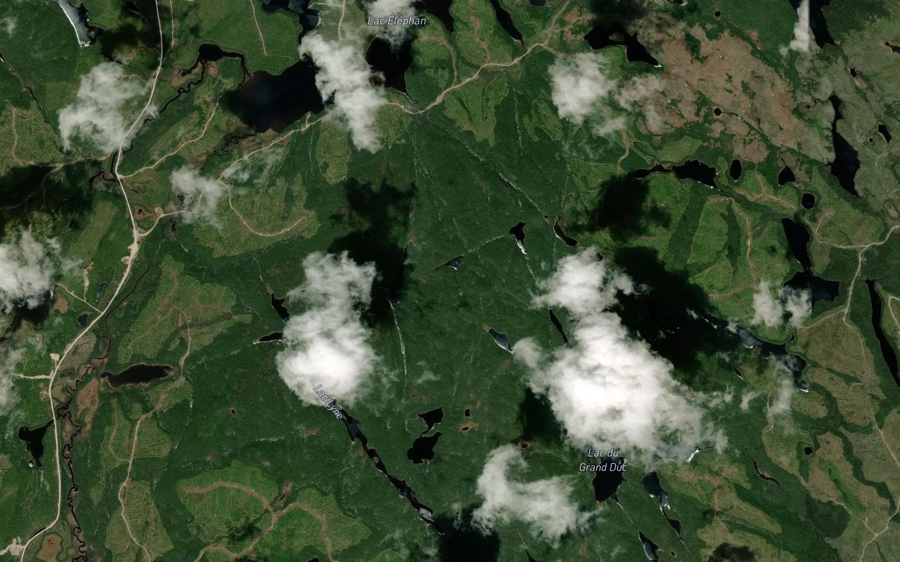 Satellite map of the Lac Rival