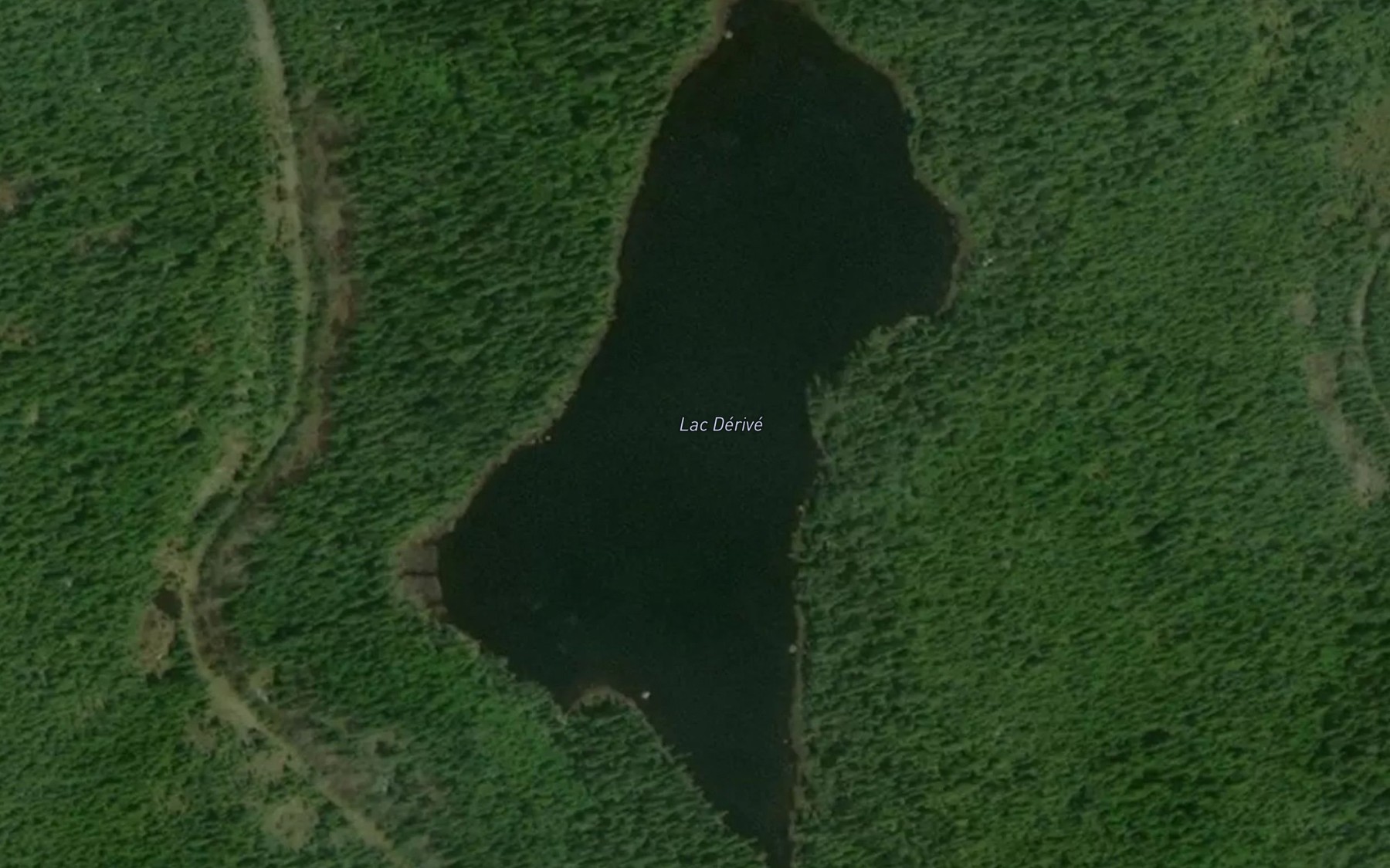 Satellite map of the Lac Derive