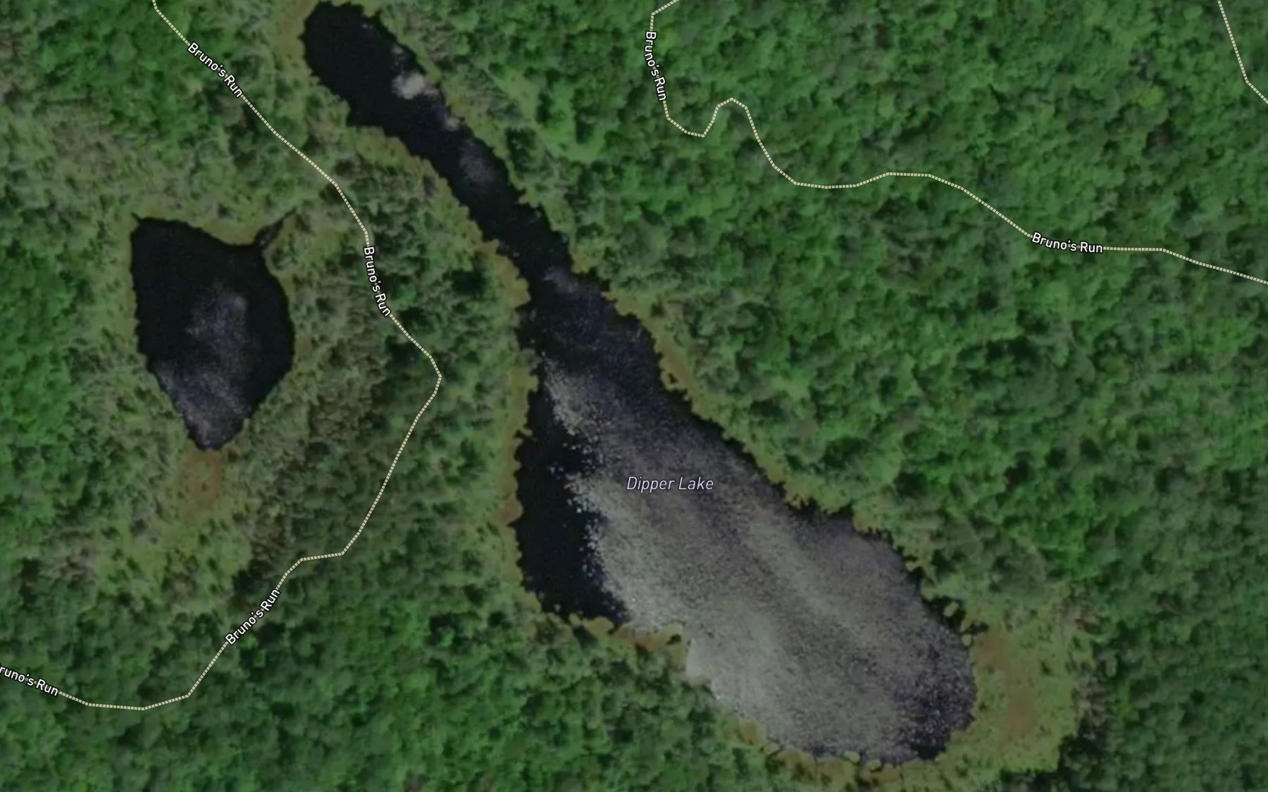 Satellite map of the Dipper Lake