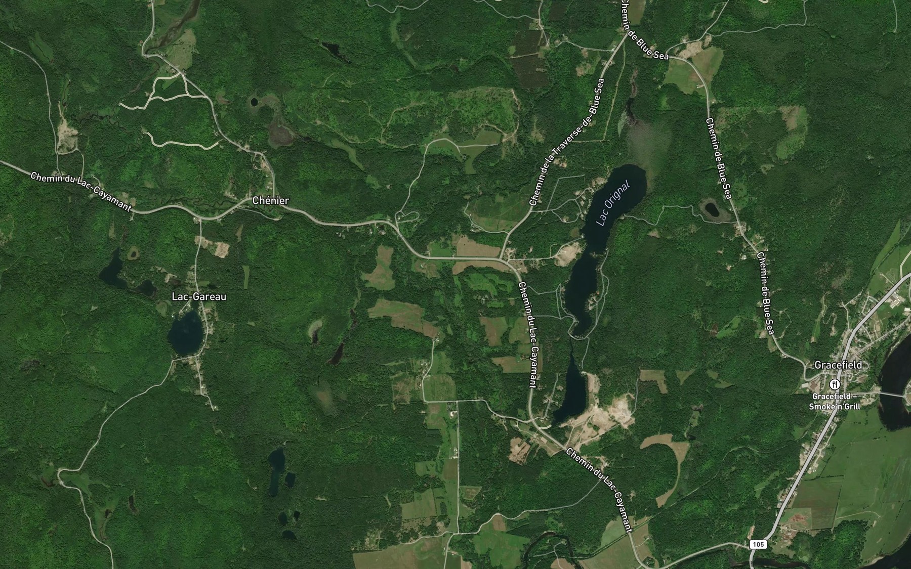 Satellite map of the Ruisseau le Bourg