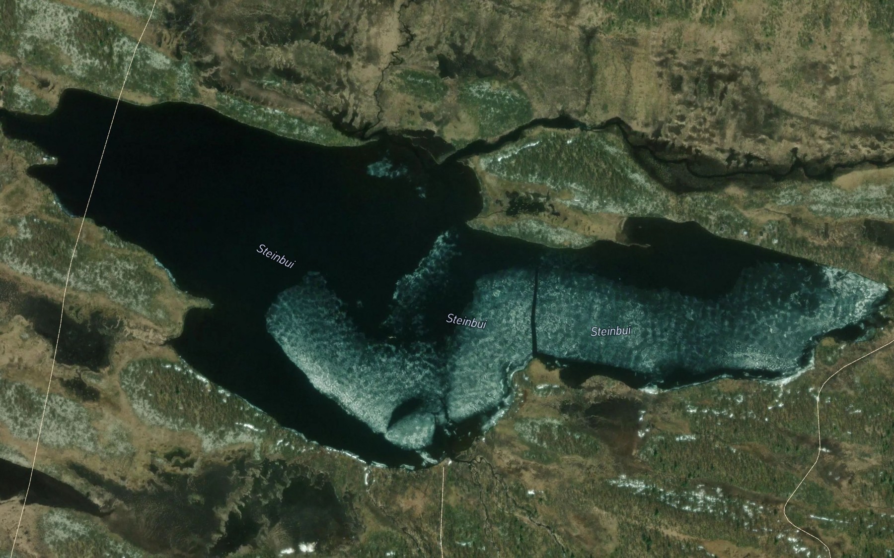 Satellite map of the Steinbufjorden