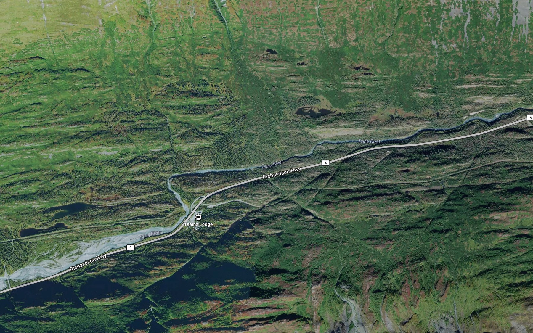 Satellite map of the Small Creek