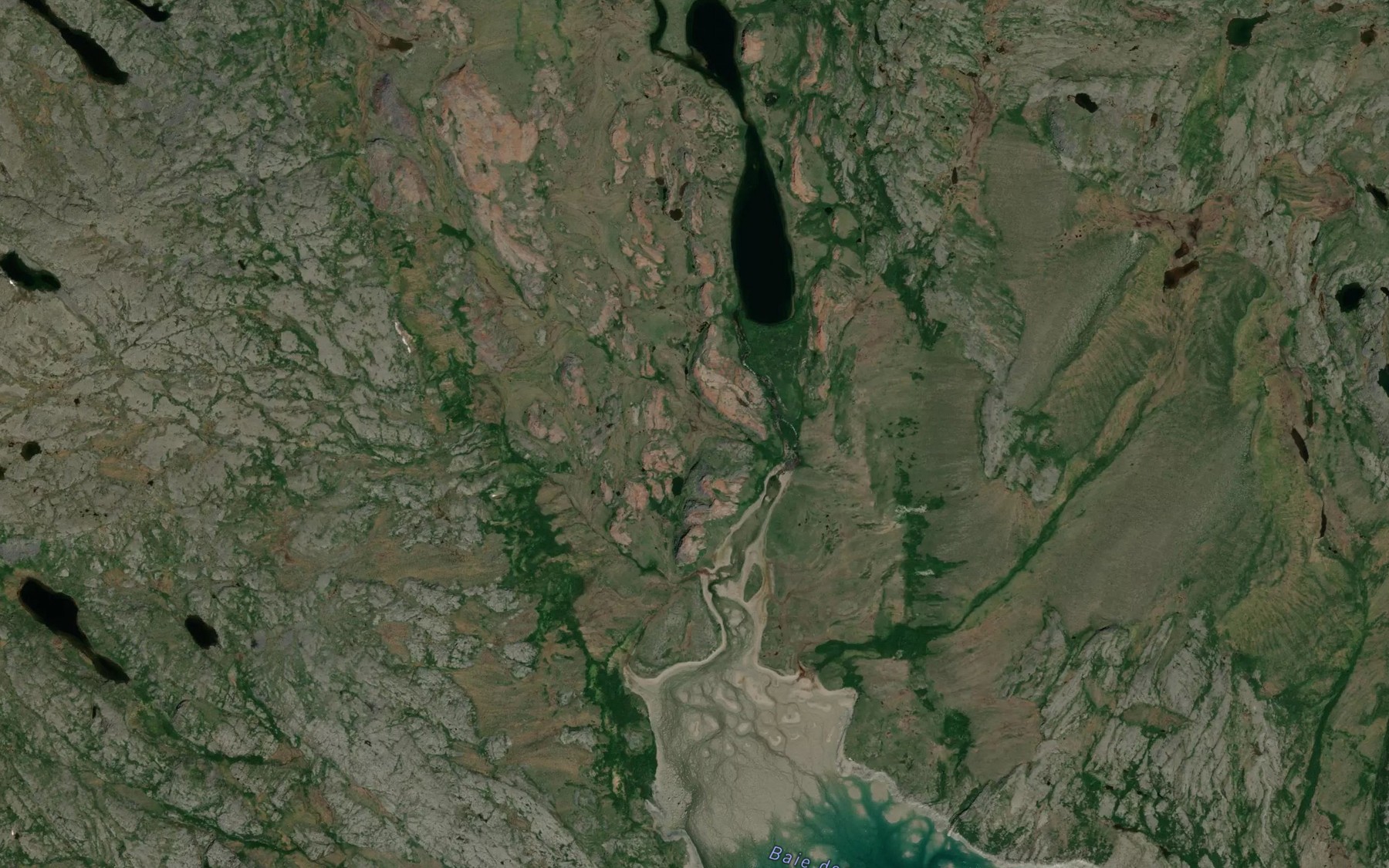 Satellite map of the Riviere Mannic