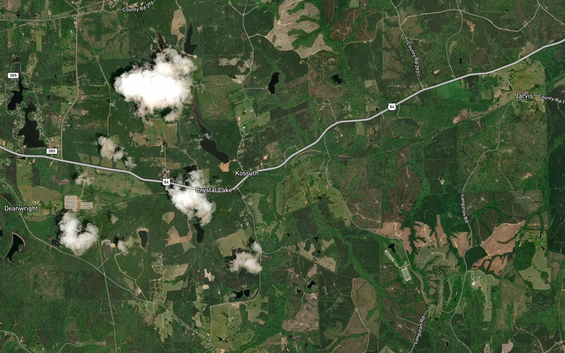 Satellite map of the Snake Creek
