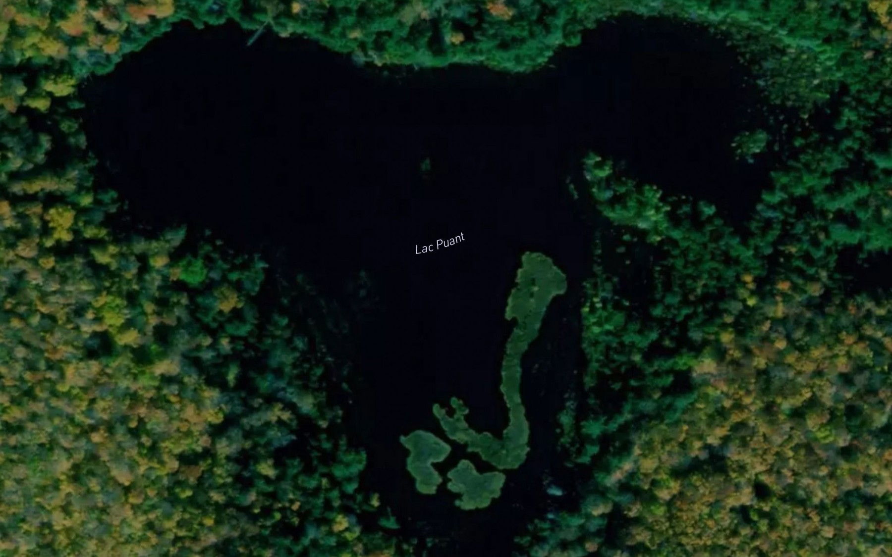 Satellite map of the Lac Puant