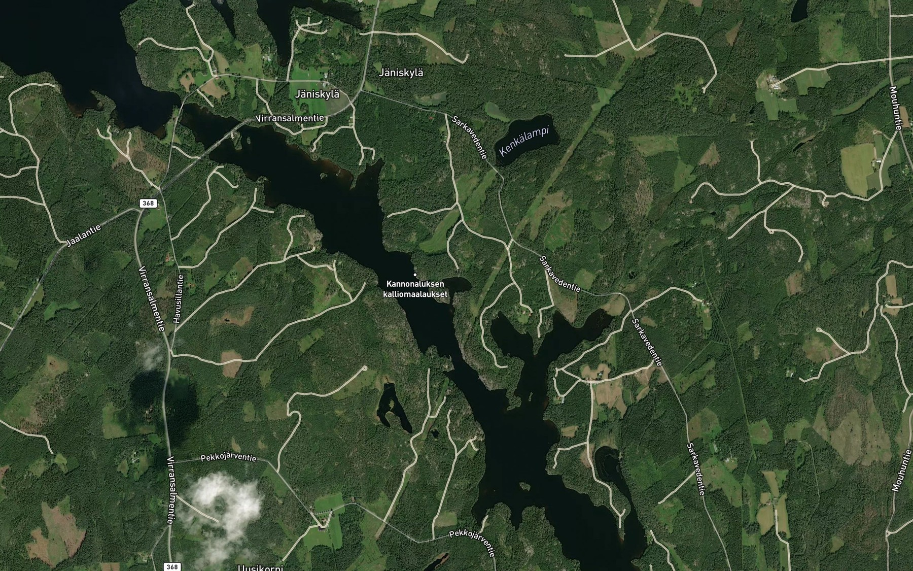Satellite map of the Vennalampi