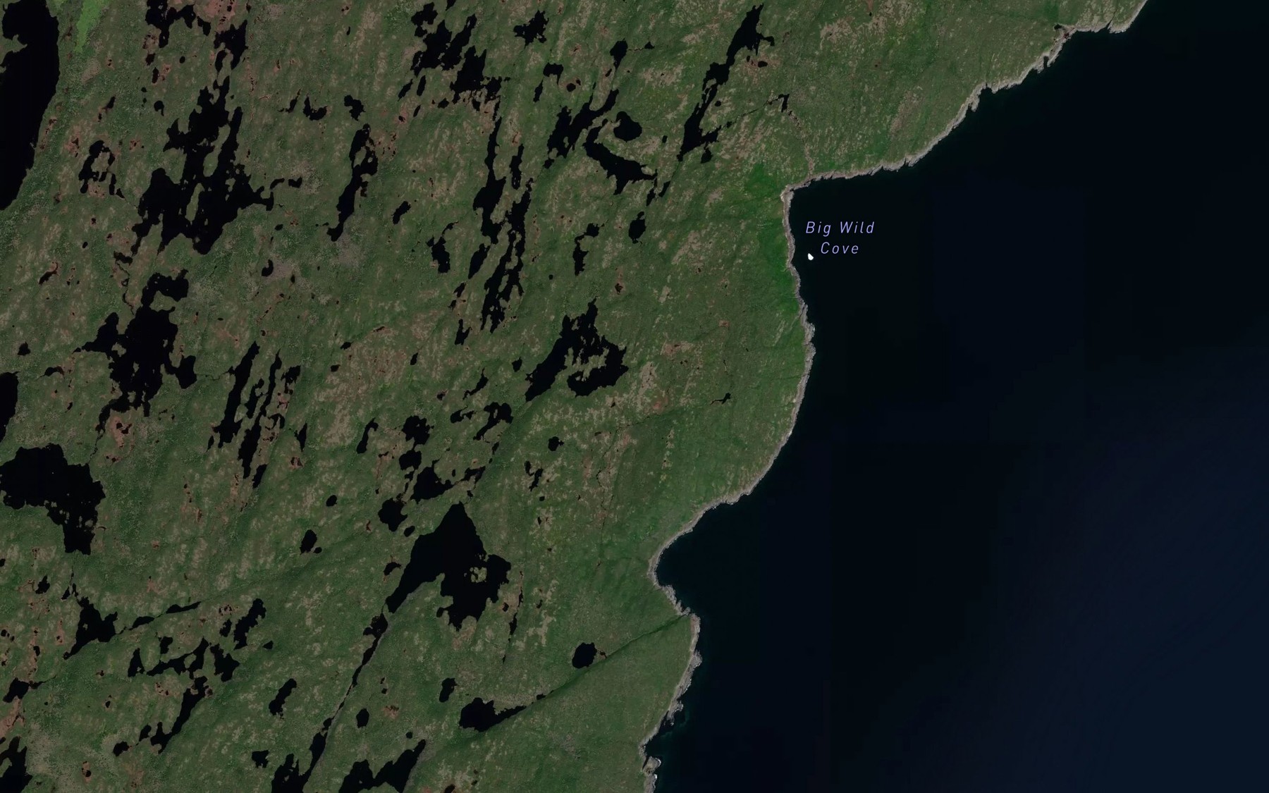 Satellite map of the Chimney Cove