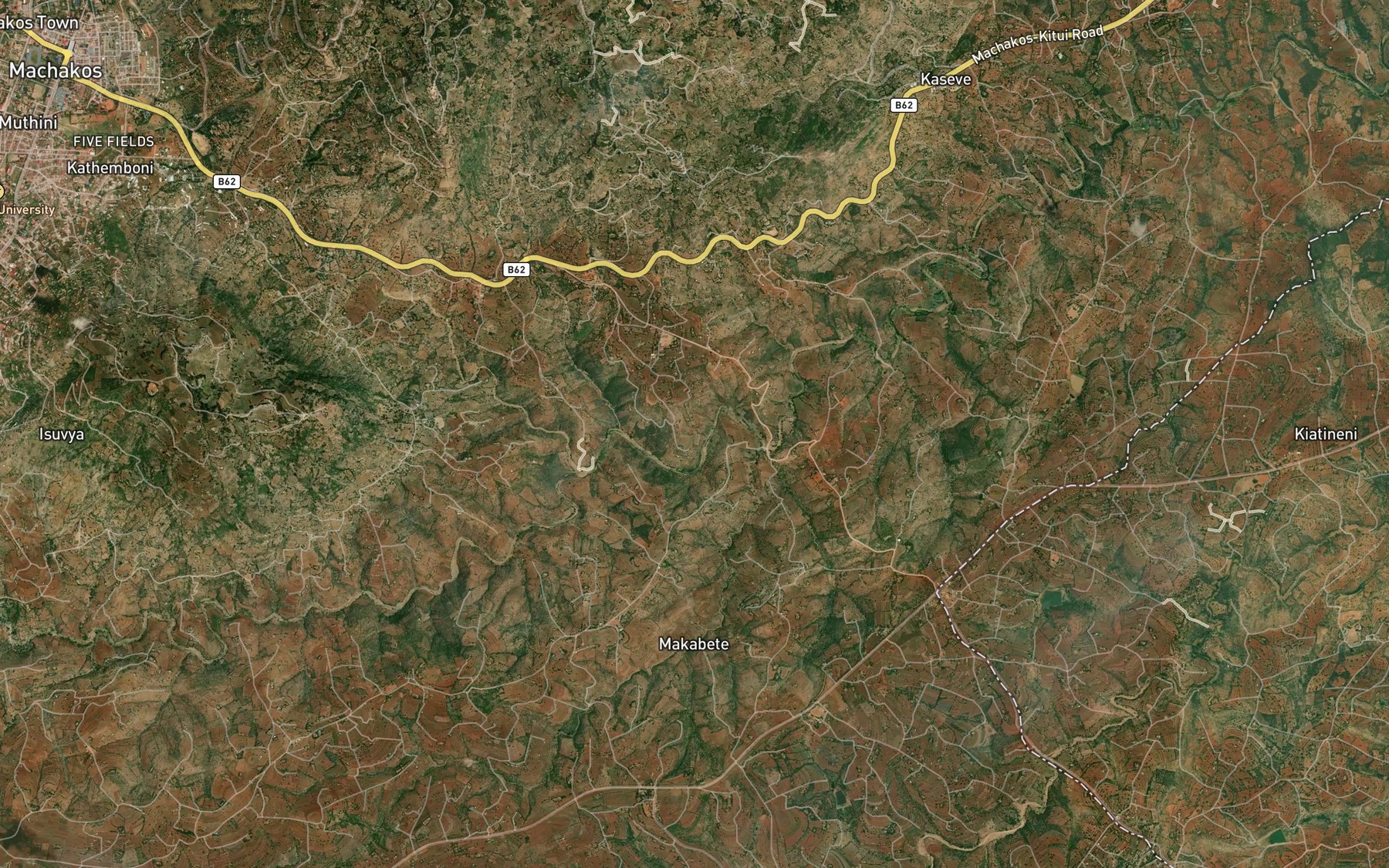 Satellite map of the Mwania