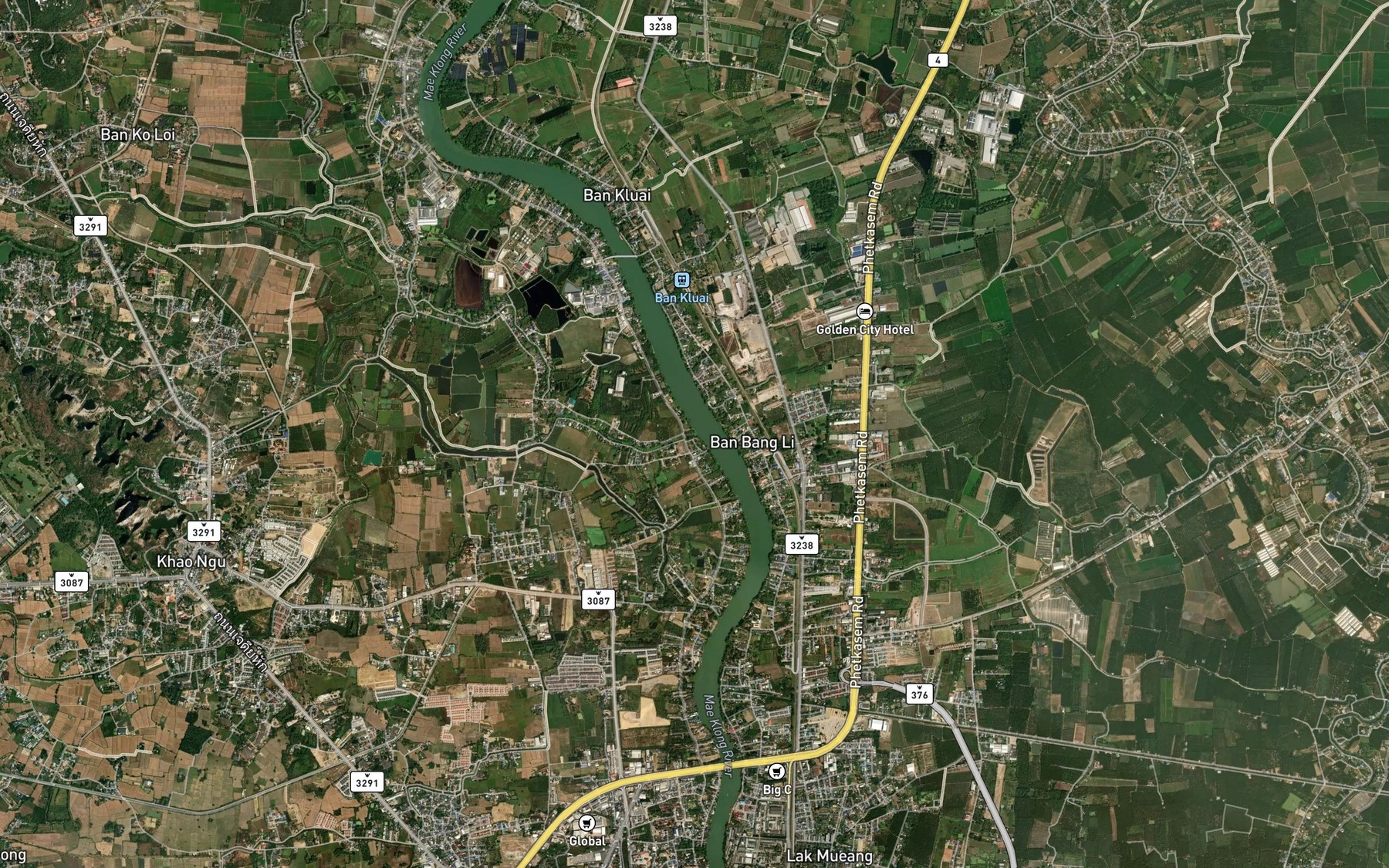 Satellite map of the Khlong Bang Song Roi