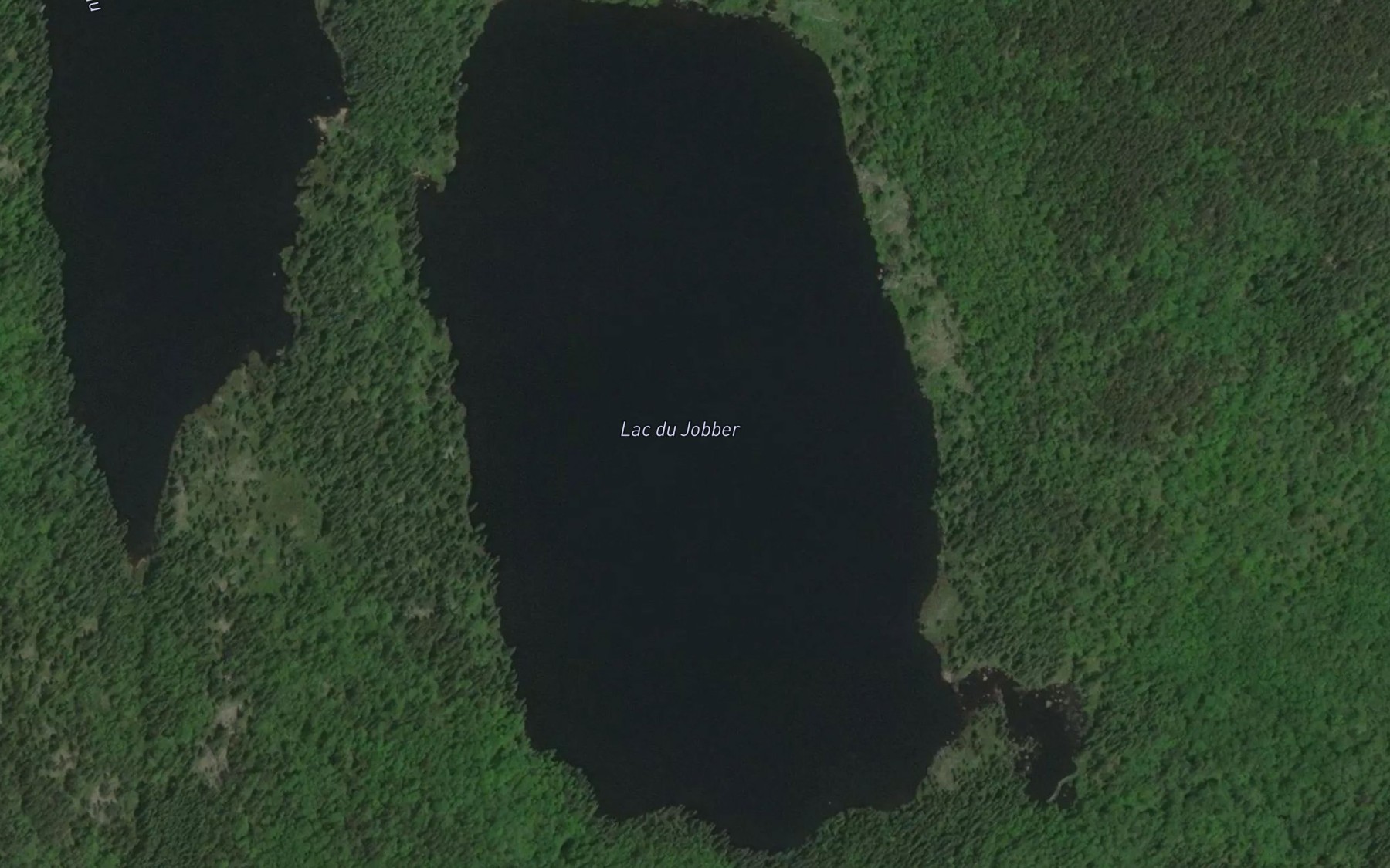 Satellite map of the Lac du Jobber