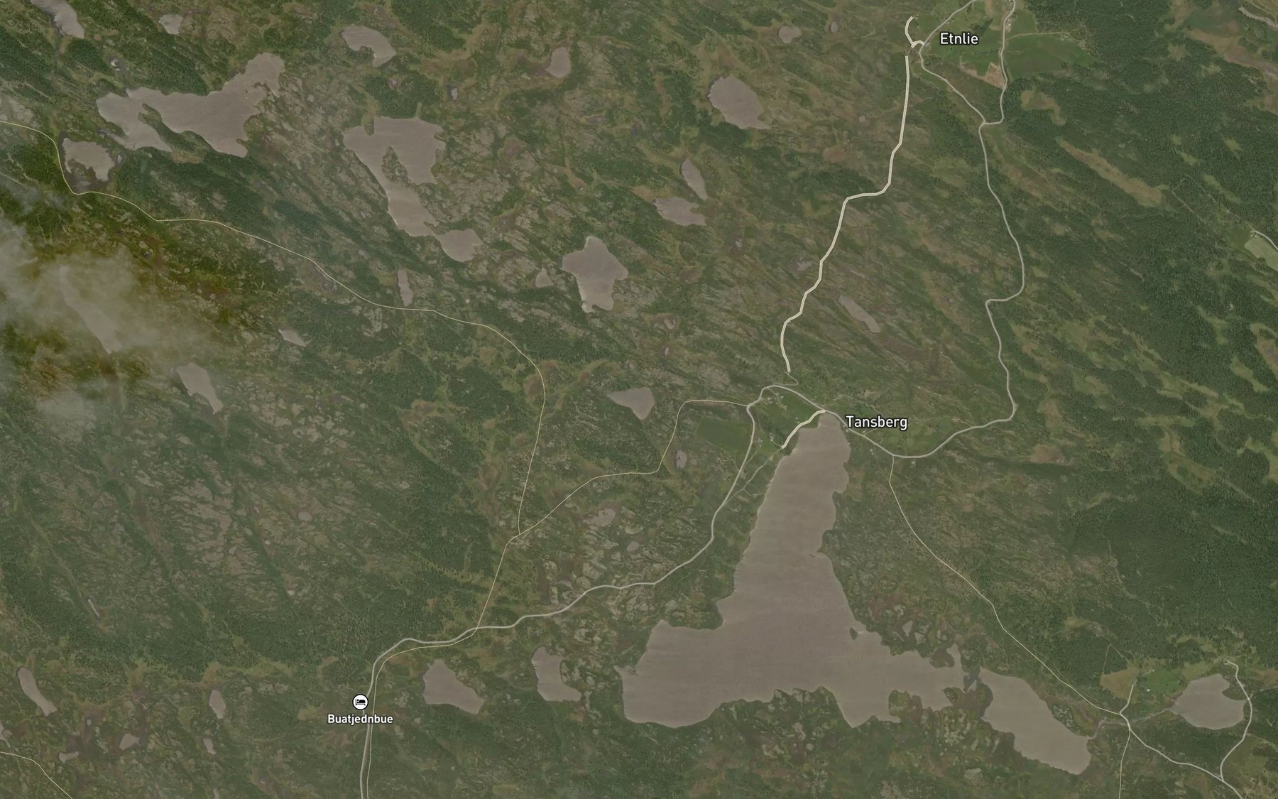 Satellite map of the Nedre Skreppetjednet