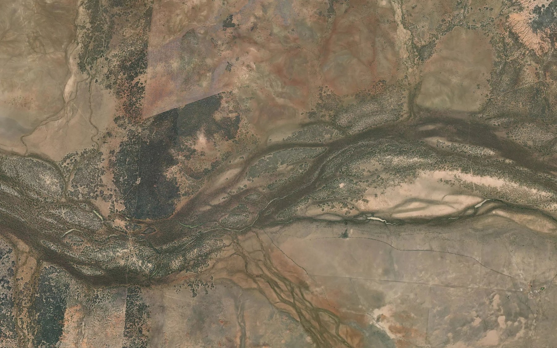 Satellite map of the Willoughby Creek