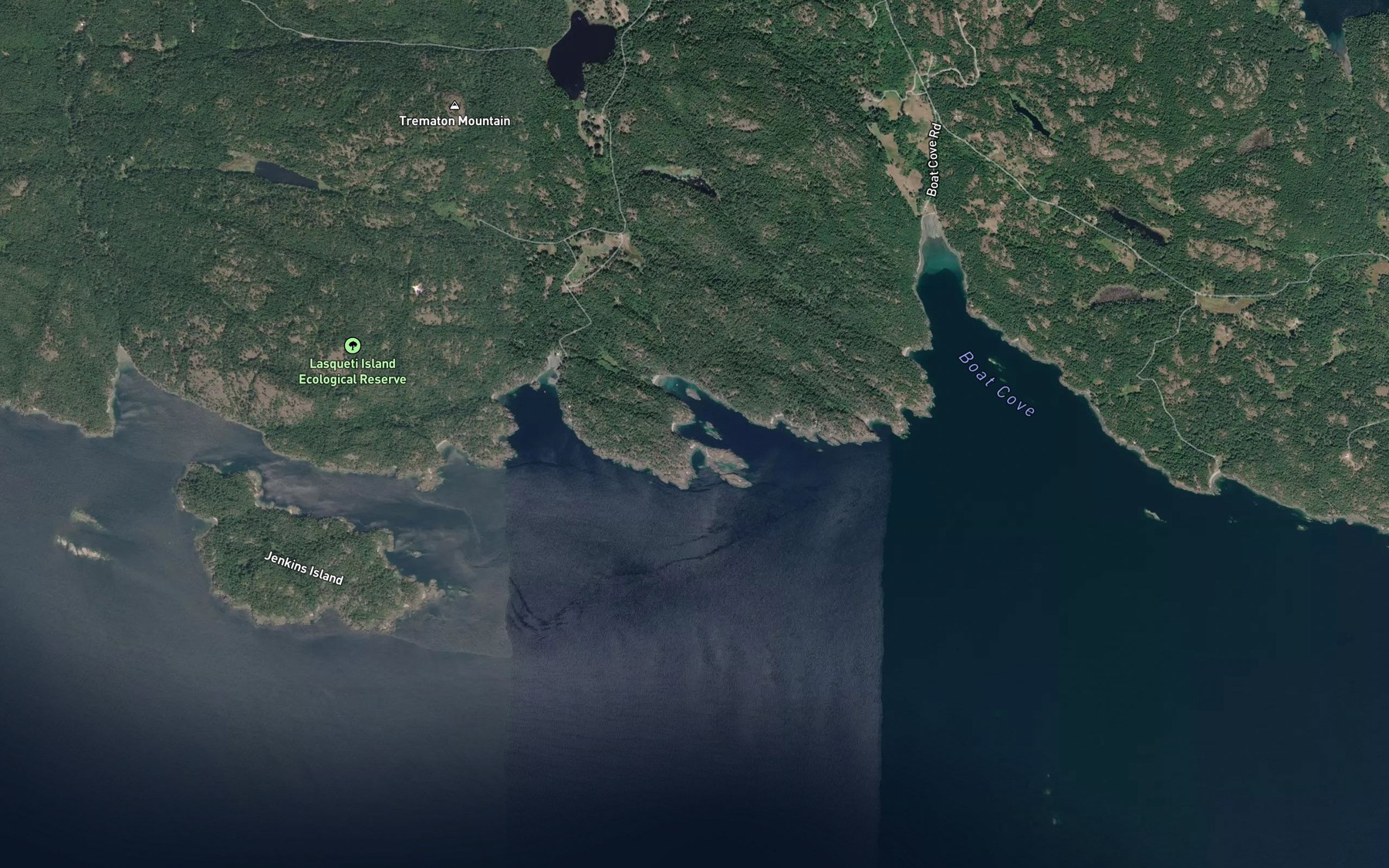 Satellite map of the Graveyard Bay