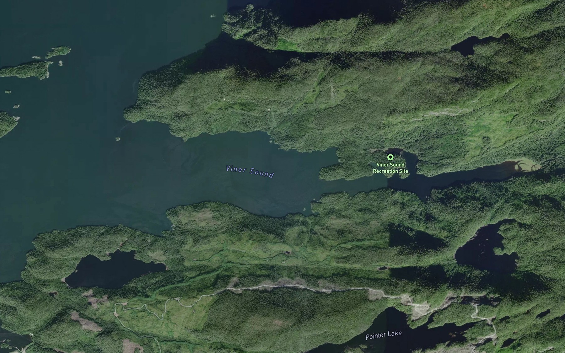 Satellite map of the Viner Sound