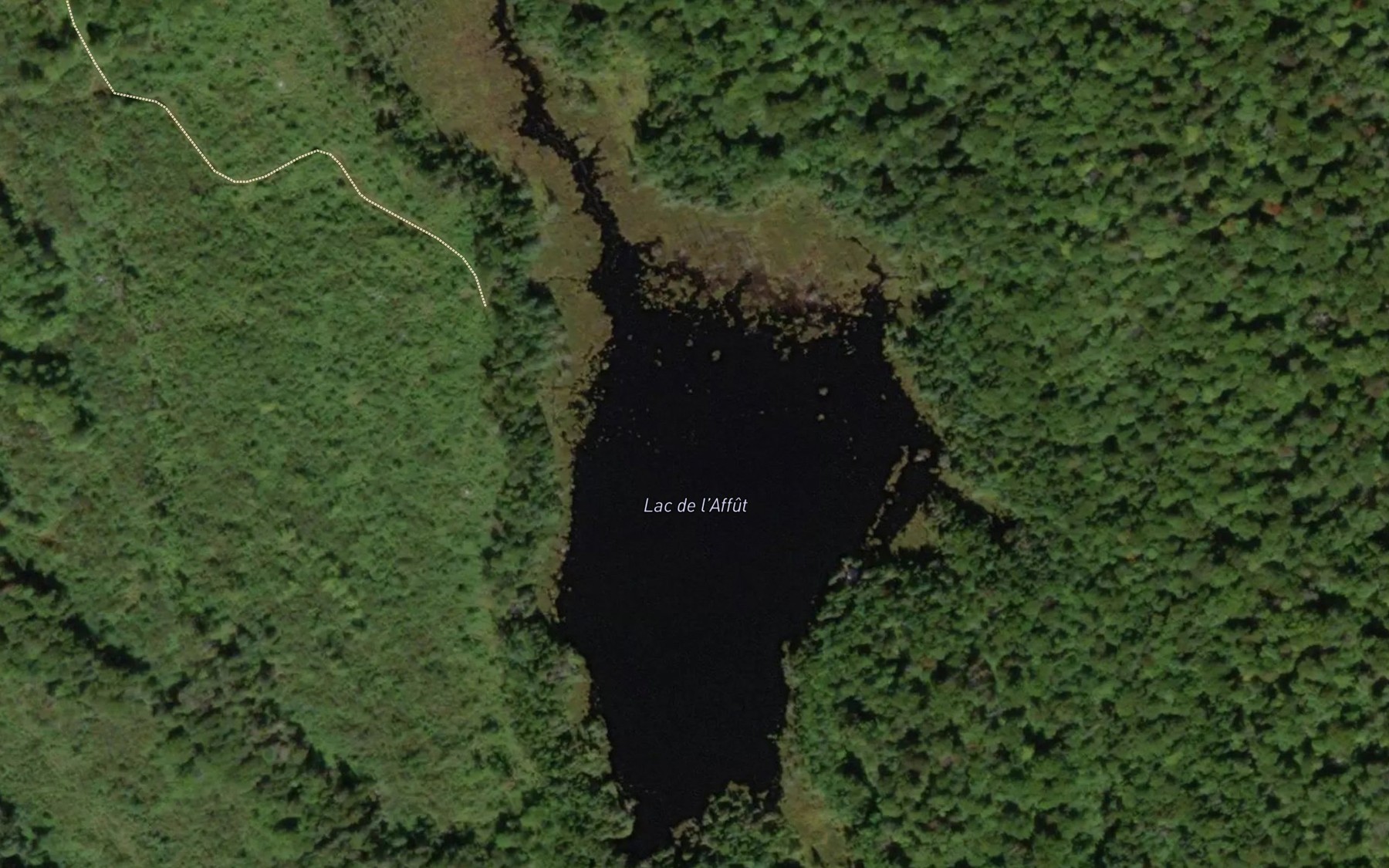 Satellite map of the Lac de l'Affut