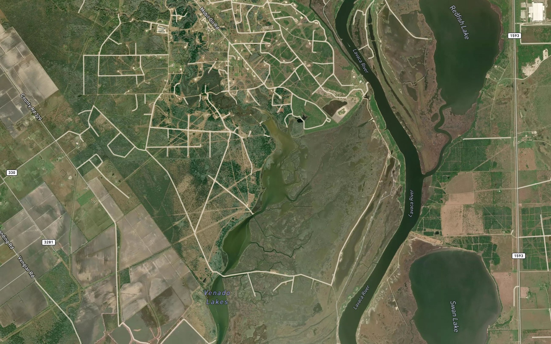 Satellite map of the Venado Creek