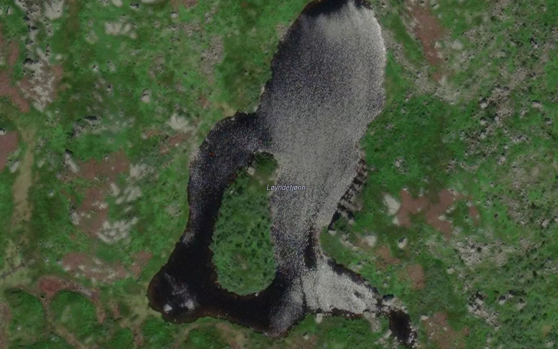 Satellite map of the Loyndetjonn