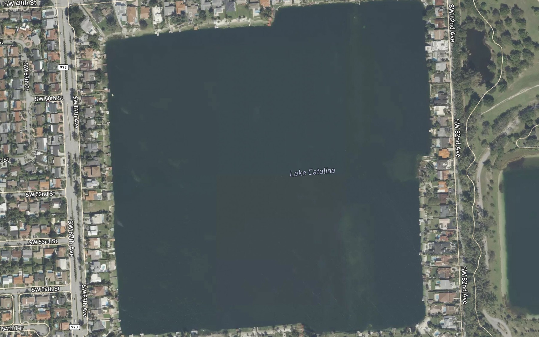 Satellite map of the Lake Catalina