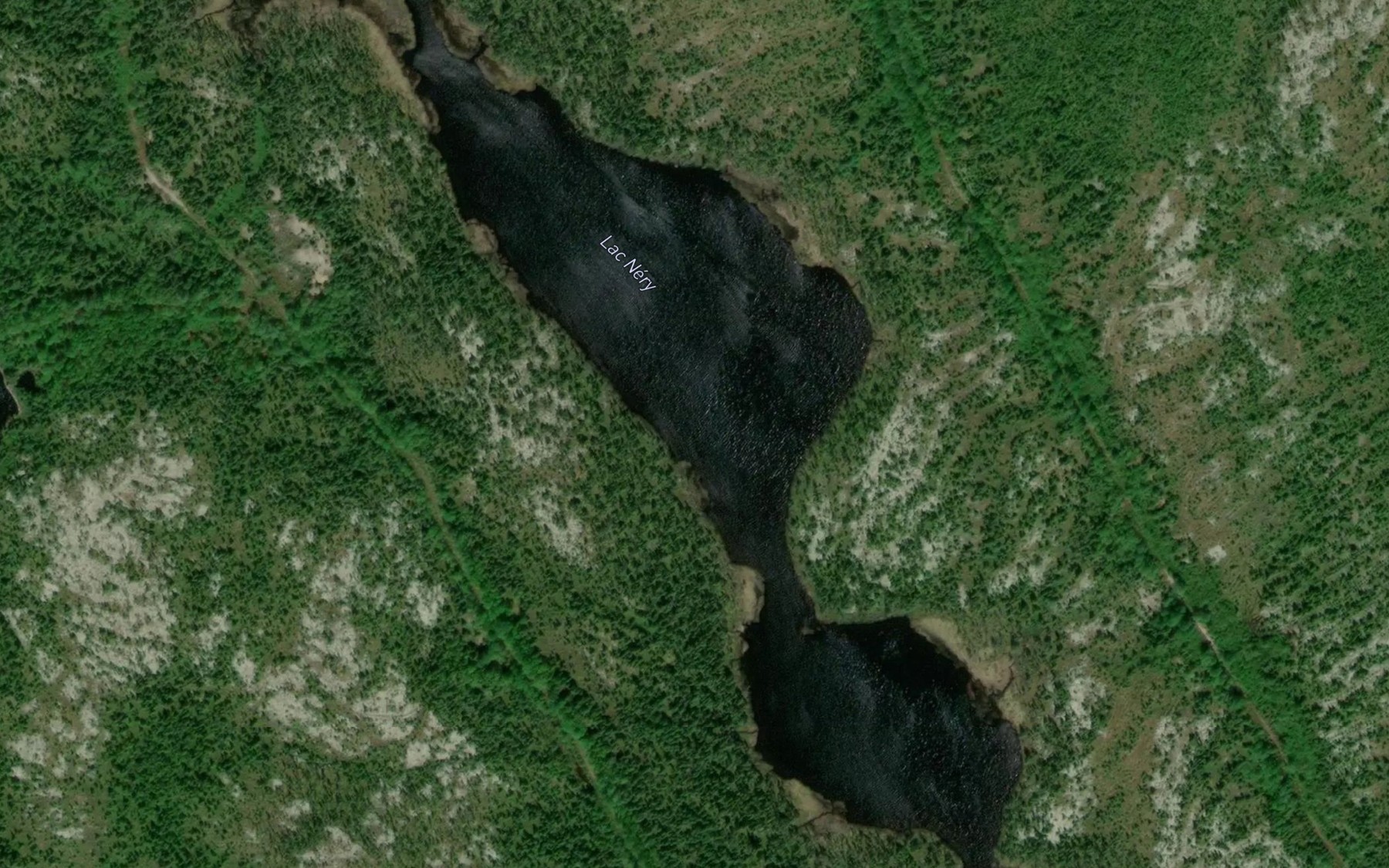 Satellite map of the Lac Nery