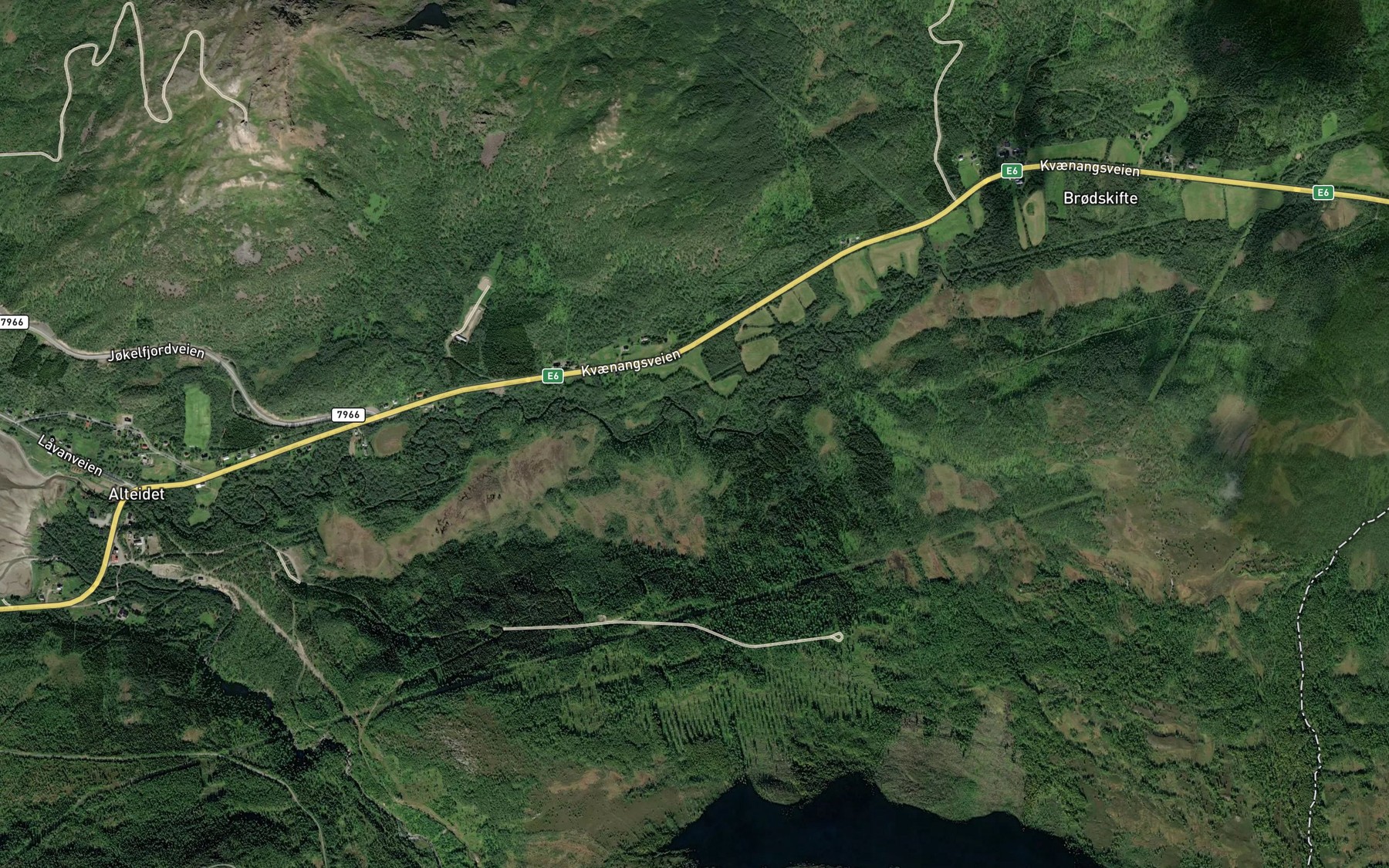 Satellite map of the Fossen