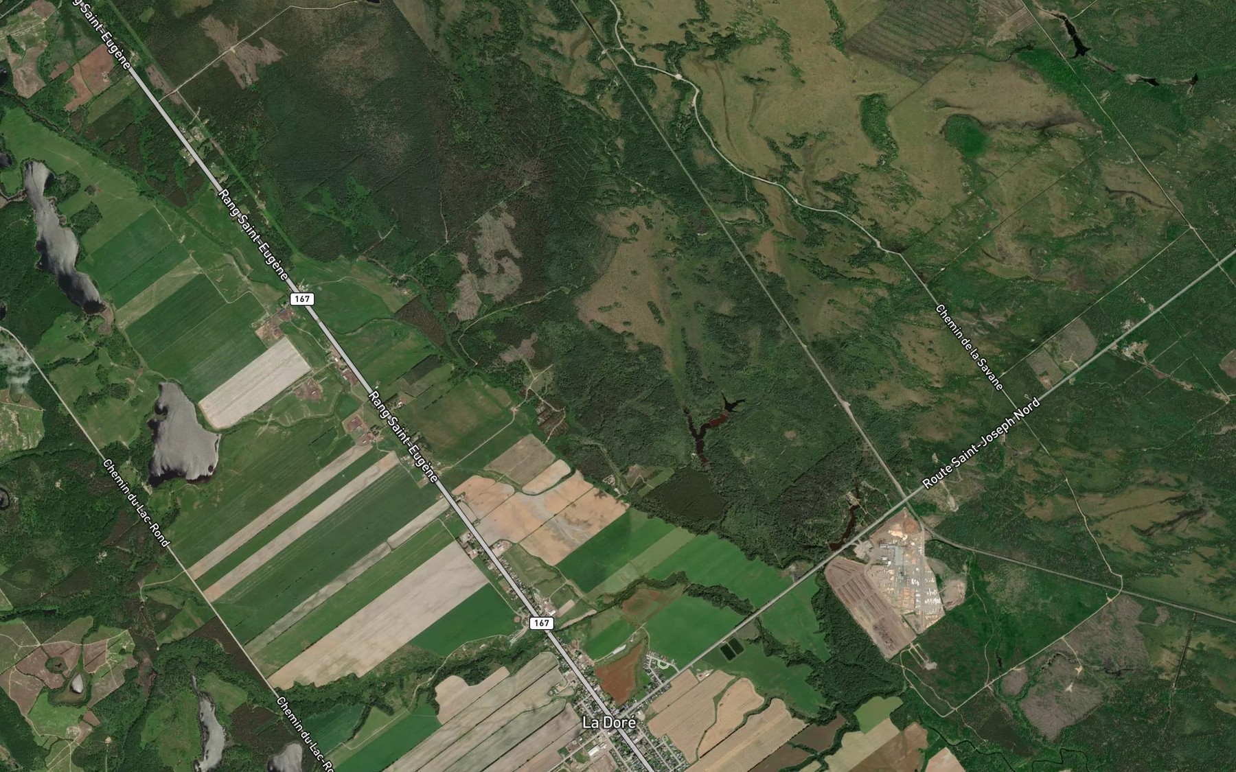 Satellite map of the Cours d'eau Cleophe-Ouellet