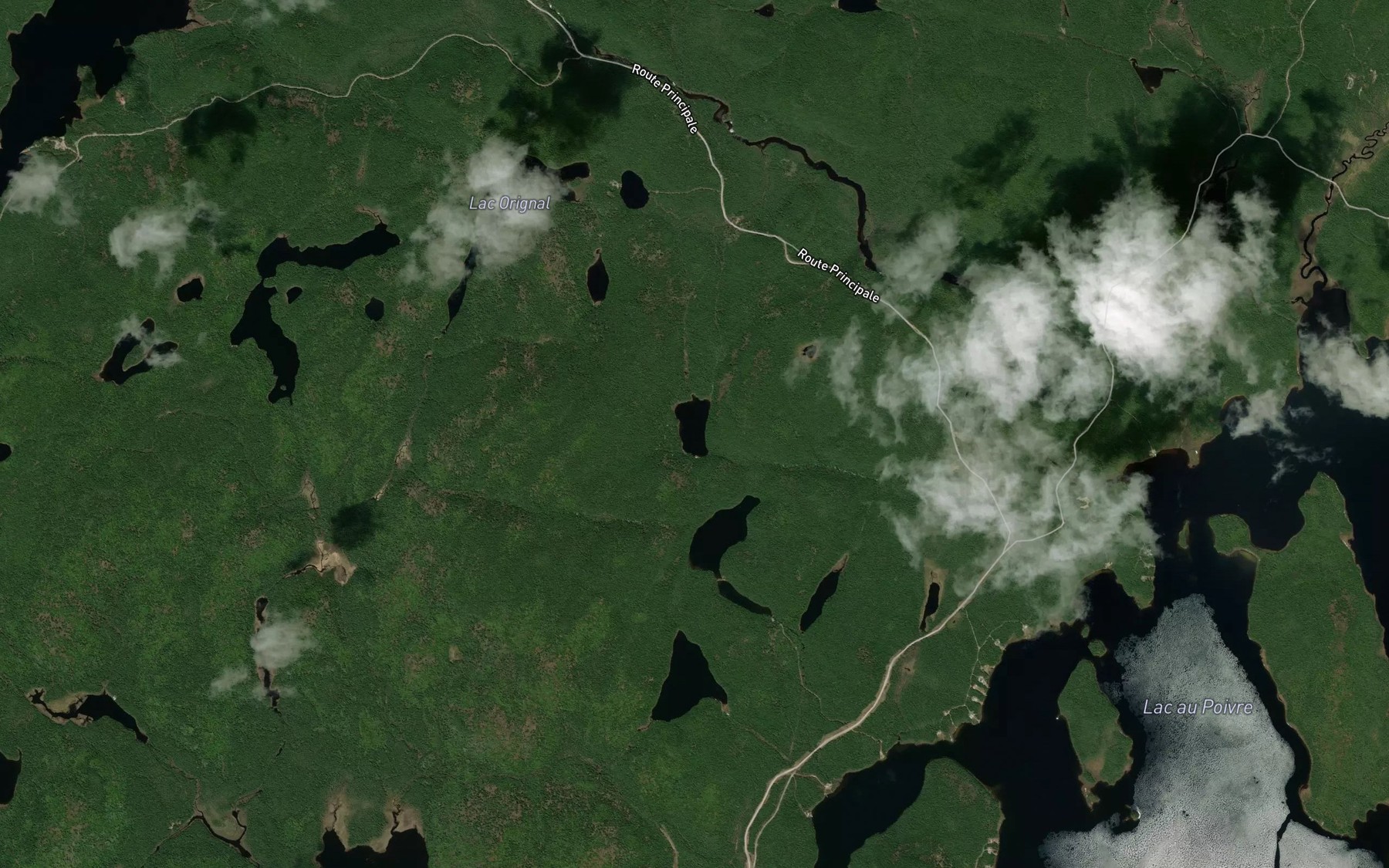 Satellite map of the Lac du Fond