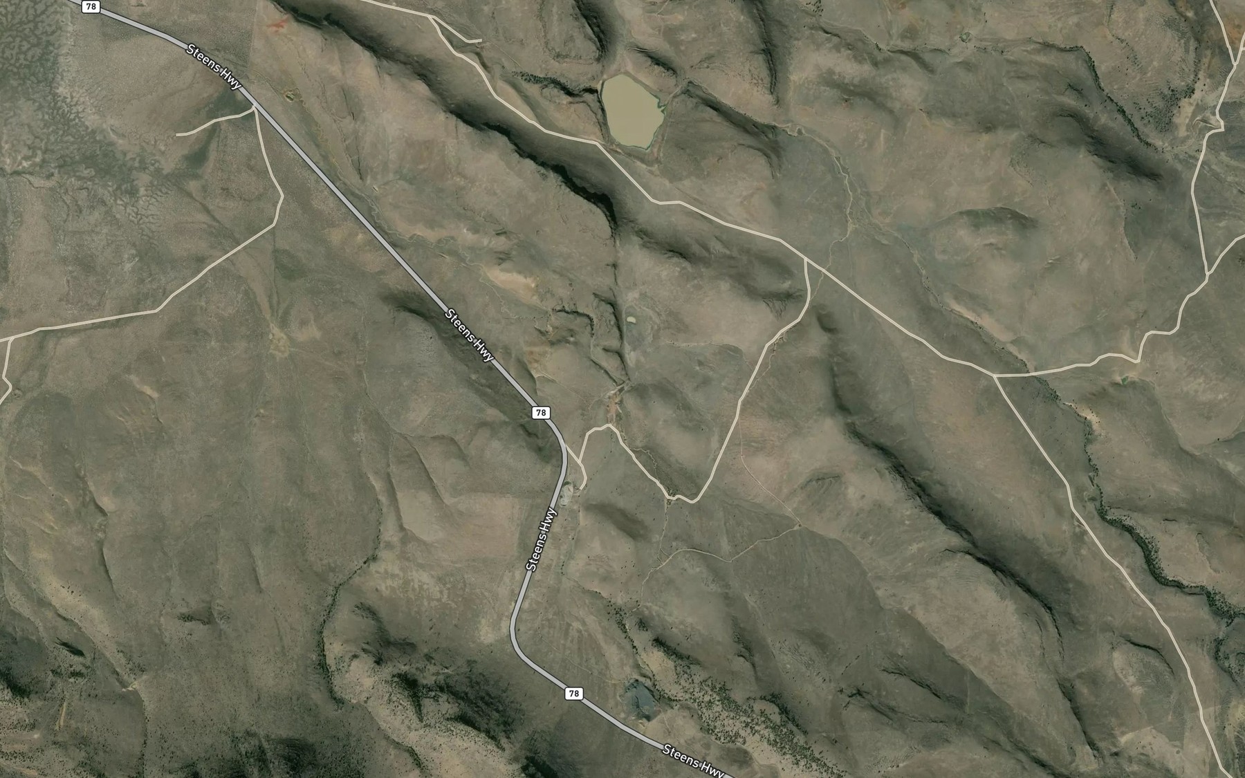 Satellite map of the Johnson Reservoir