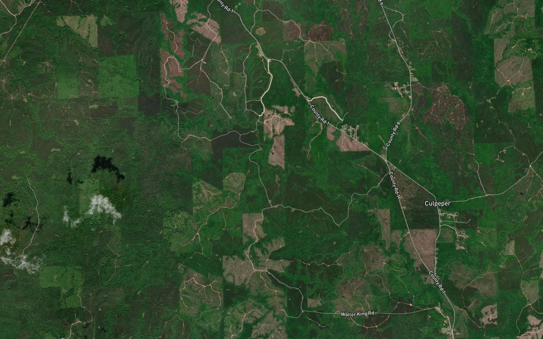 Satellite map of the Little Bear Creek