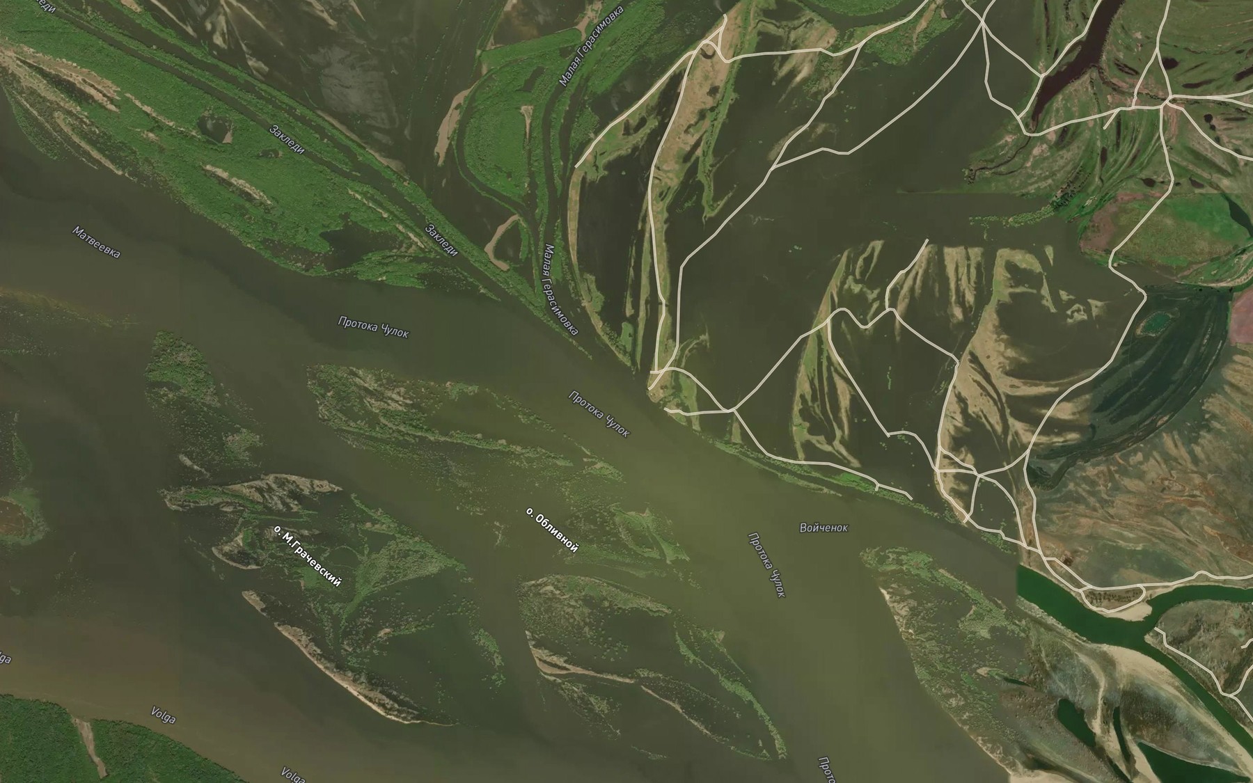 Satellite map of the Malaya Gerasimovka