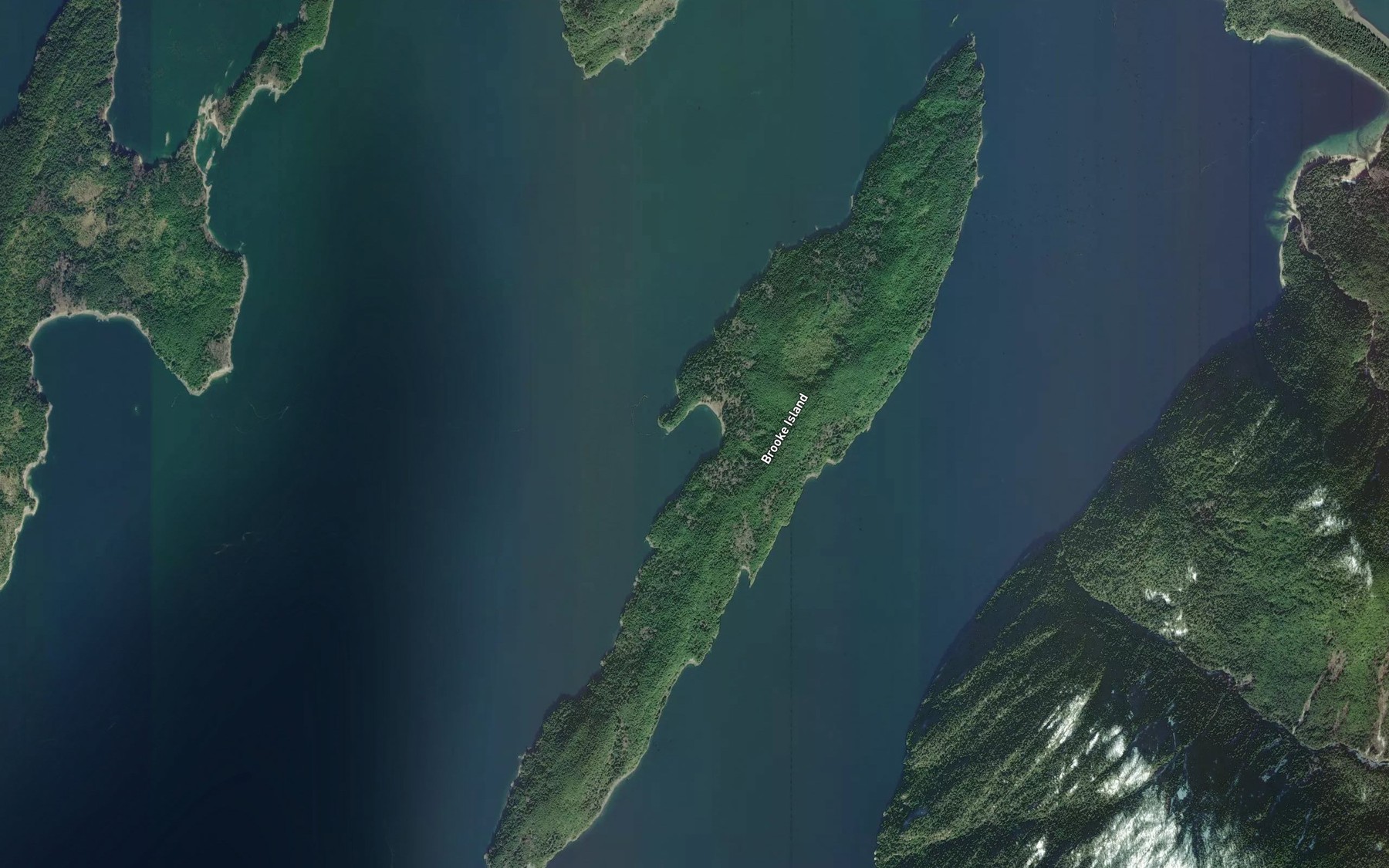 Satellite map of the Mumford Cove