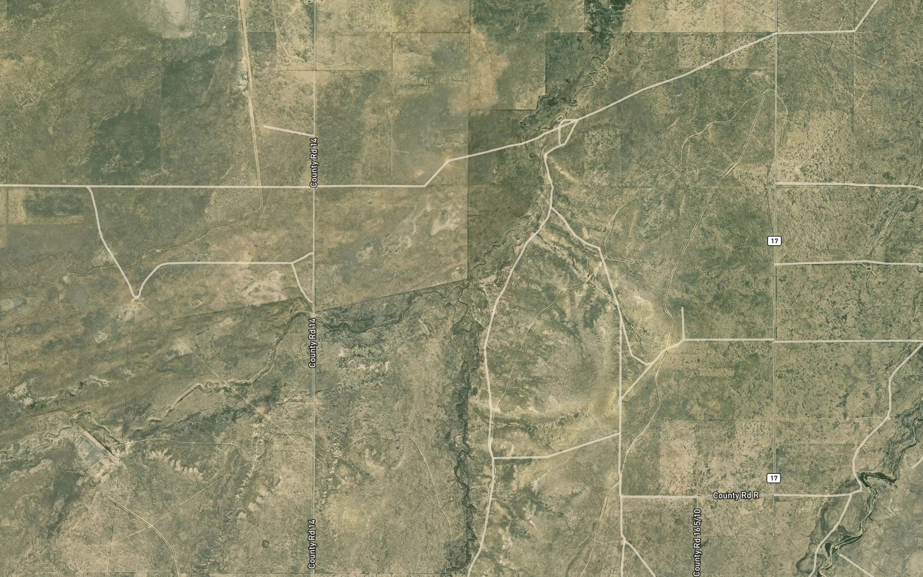 Satellite map of the South Dry Creek