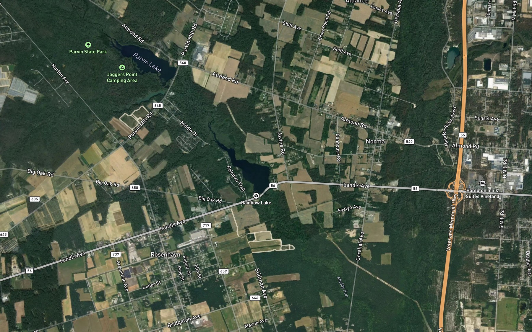 Satellite map of the Spot 5