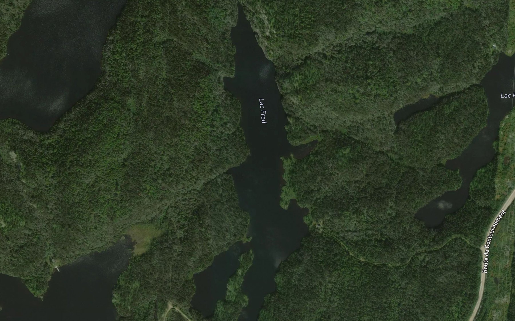 Satellite map of the Lac Fred