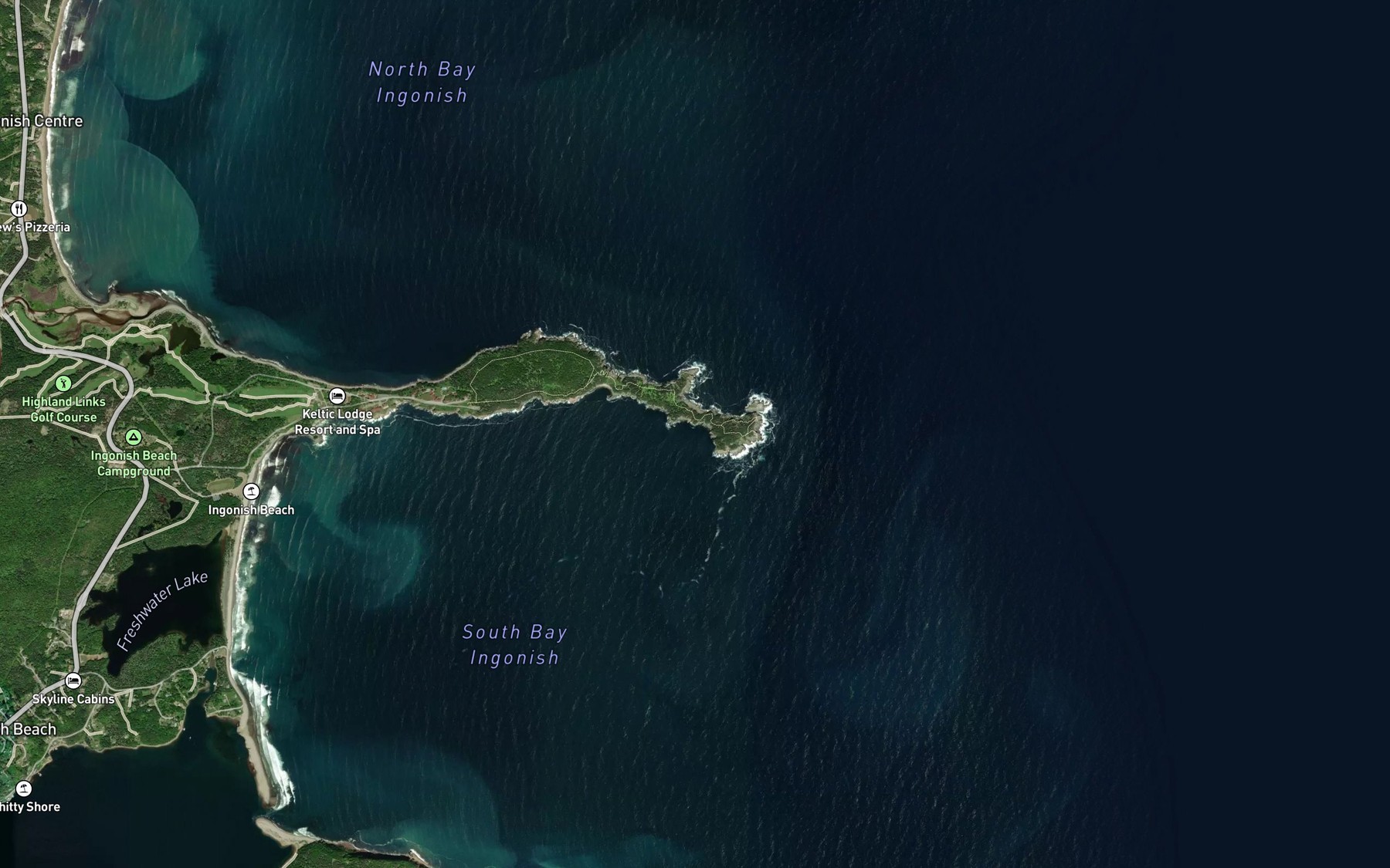 Satellite map of the Seine Cove